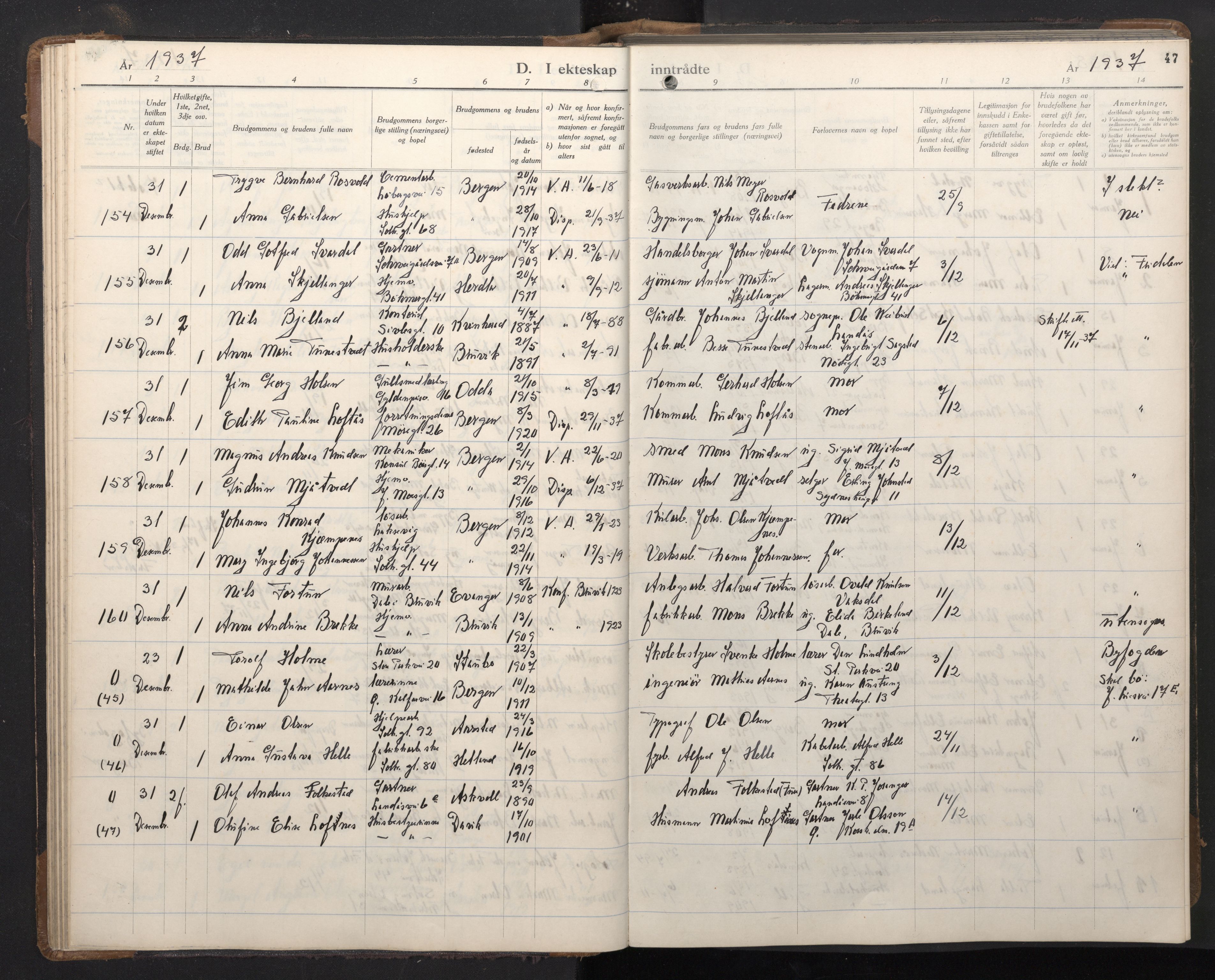 Årstad Sokneprestembete, AV/SAB-A-79301/H/Hab/L0021: Parish register (copy) no. C 3, 1935-1948, p. 46b-47a