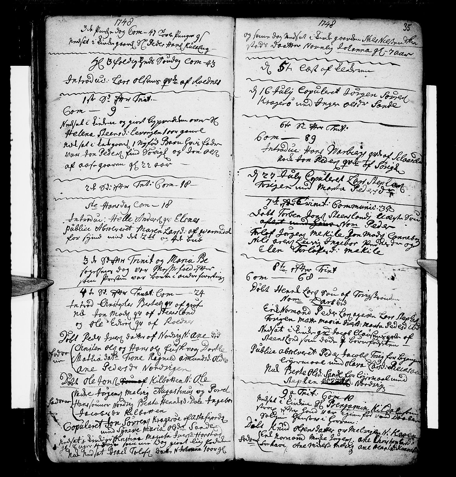Trondenes sokneprestkontor, AV/SATØ-S-1319/H/Ha/L0001kirke: Parish register (official) no. 1, 1744-1777, p. 35