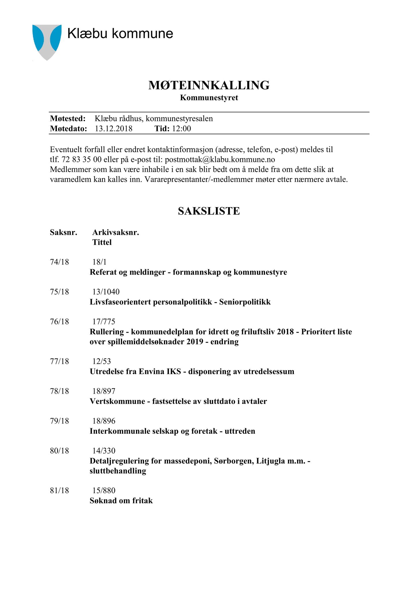 Klæbu Kommune, TRKO/KK/01-KS/L011: Kommunestyret - Møtedokumenter, 2018, p. 1637