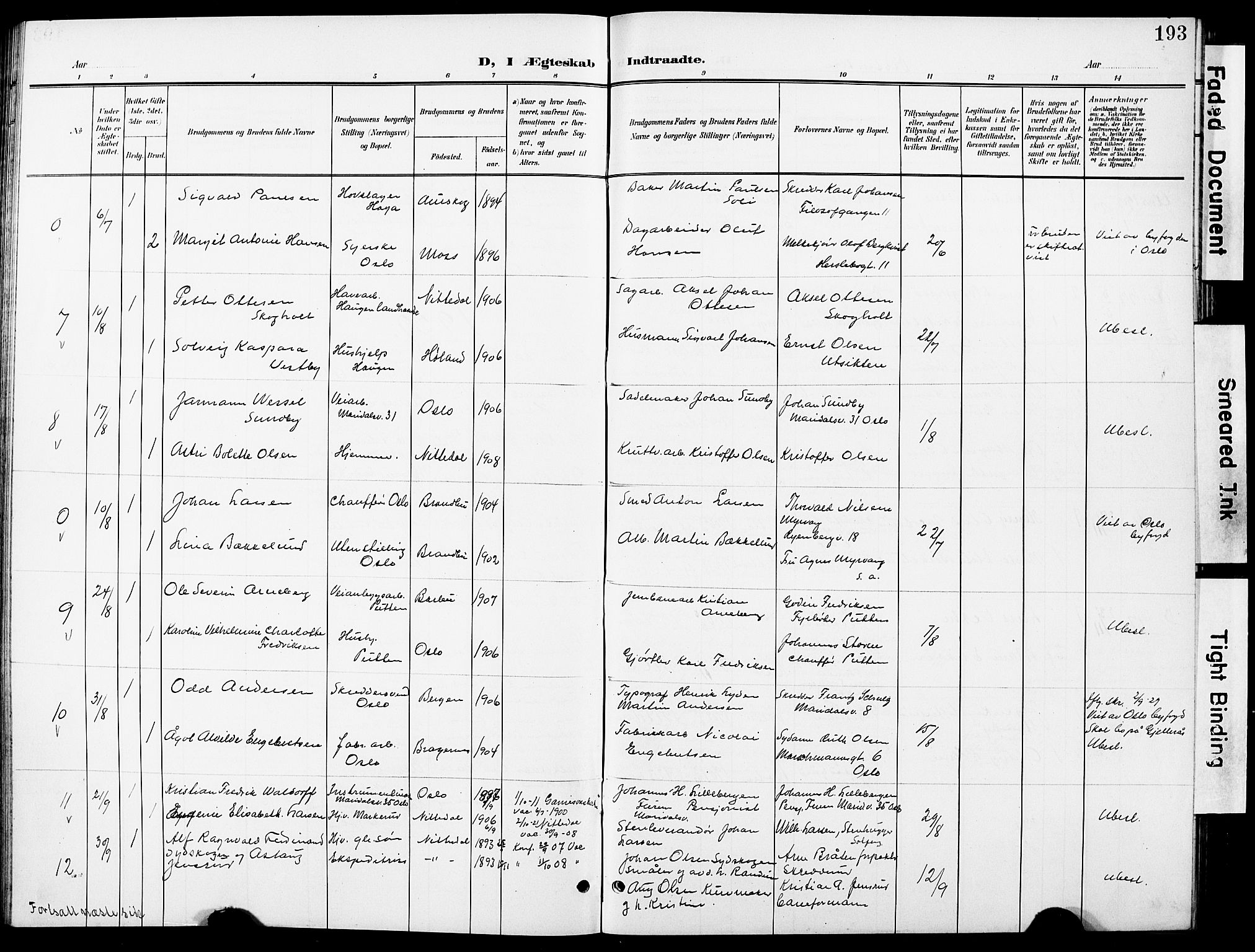 Nittedal prestekontor Kirkebøker, SAO/A-10365a/G/Ga/L0003: Parish register (copy) no. I 3, 1902-1929, p. 193