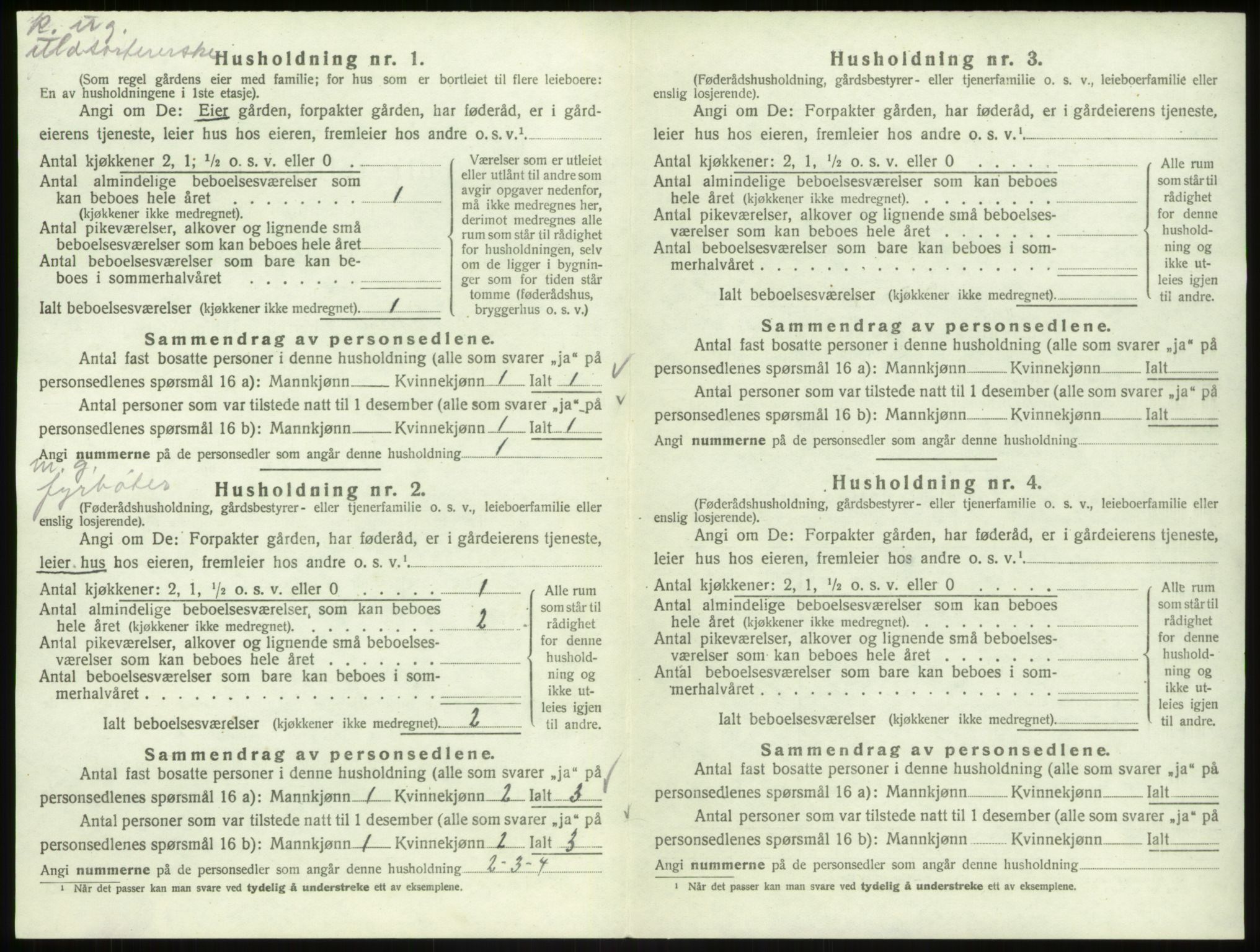 SAB, 1920 census for Åsane, 1920, p. 95