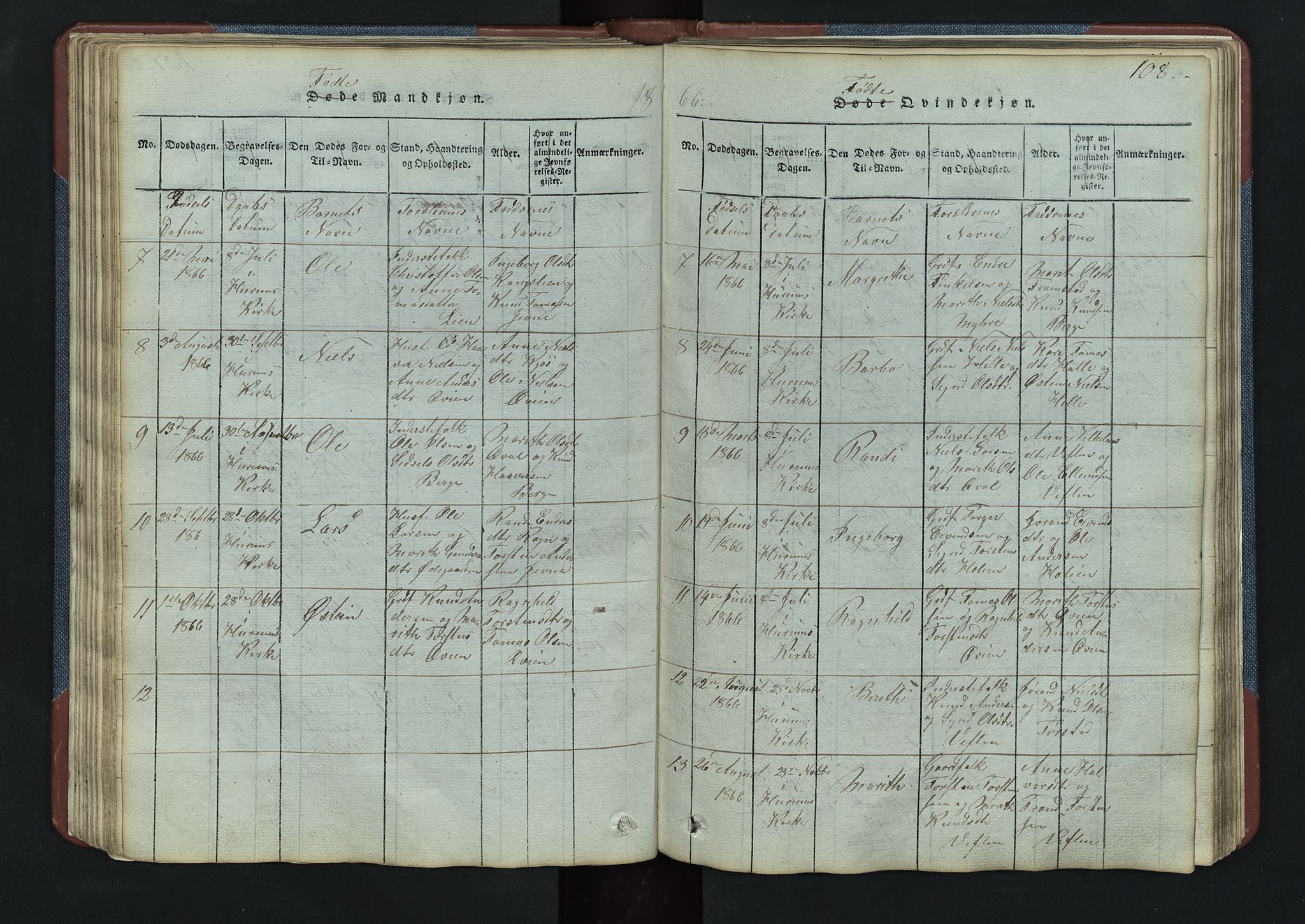 Vang prestekontor, Valdres, SAH/PREST-140/H/Hb/L0003: Parish register (copy) no. 3, 1814-1892, p. 108