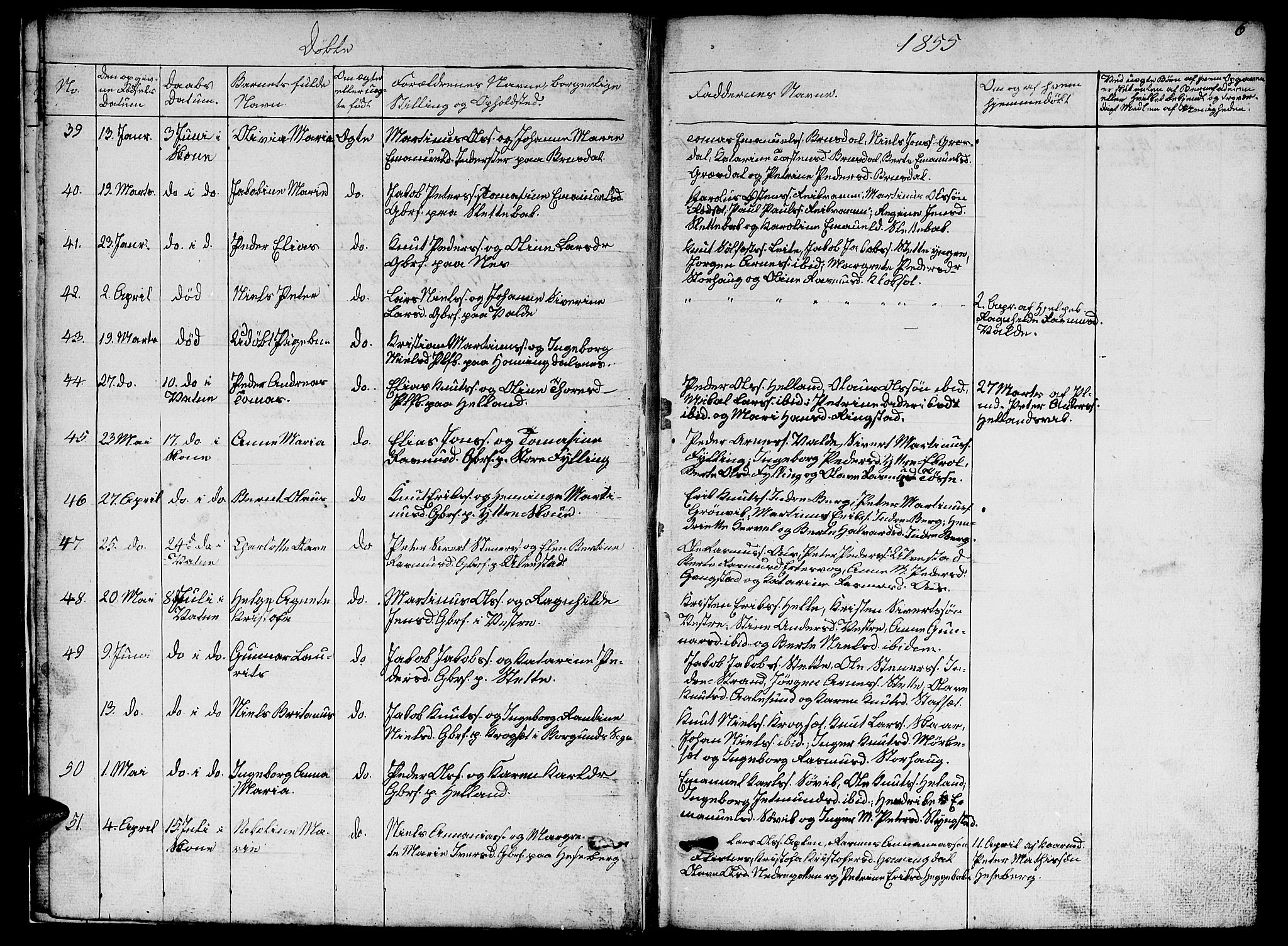 Ministerialprotokoller, klokkerbøker og fødselsregistre - Møre og Romsdal, SAT/A-1454/524/L0363: Parish register (copy) no. 524C04, 1855-1864, p. 6