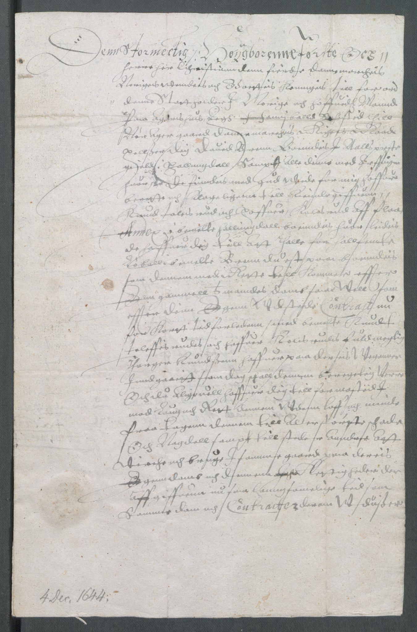 Riksarkivets diplomsamling, AV/RA-EA-5965/F02/L0158: Dokumenter, 1644-1645, p. 60