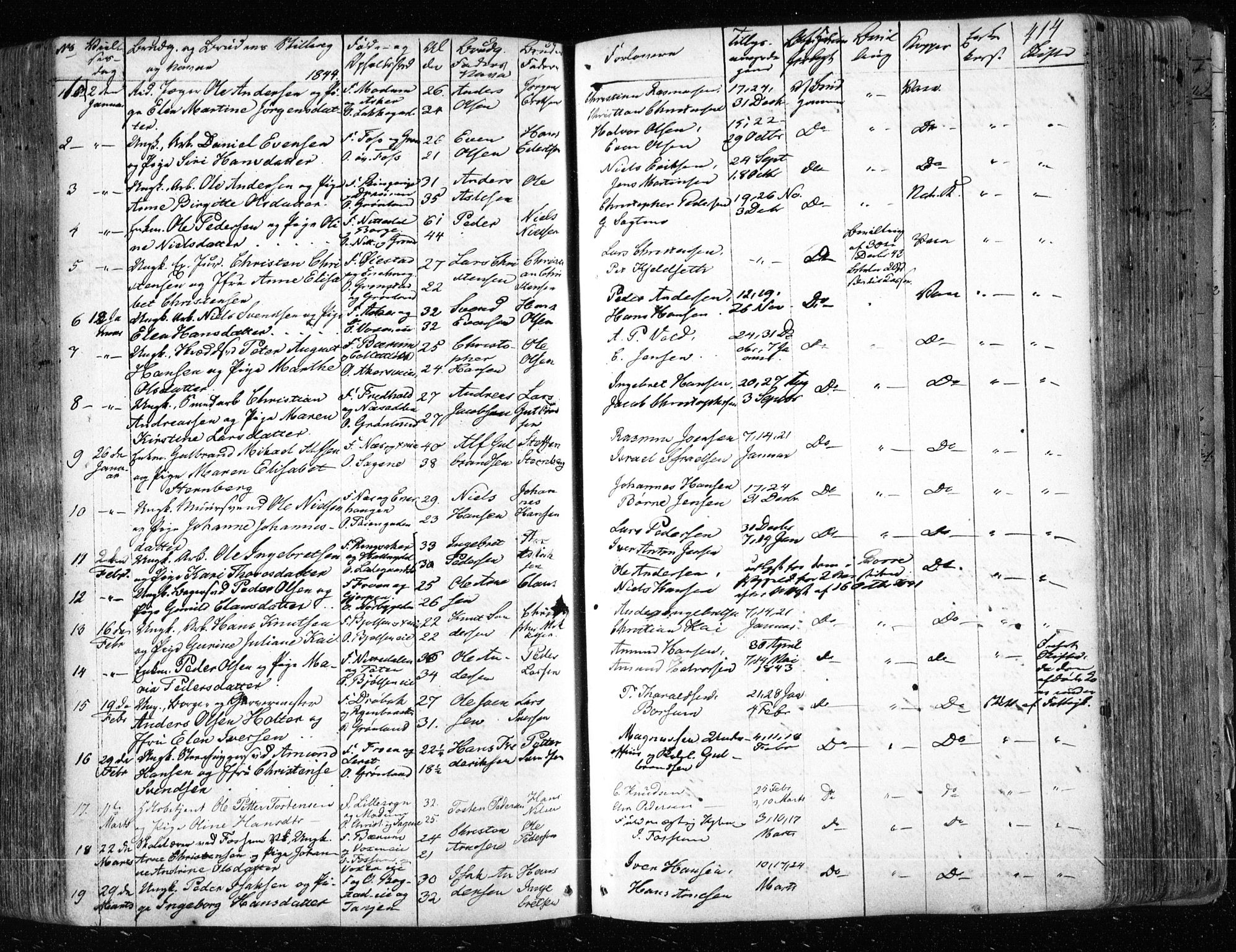 Aker prestekontor kirkebøker, SAO/A-10861/F/L0019: Parish register (official) no. 19, 1842-1852, p. 414