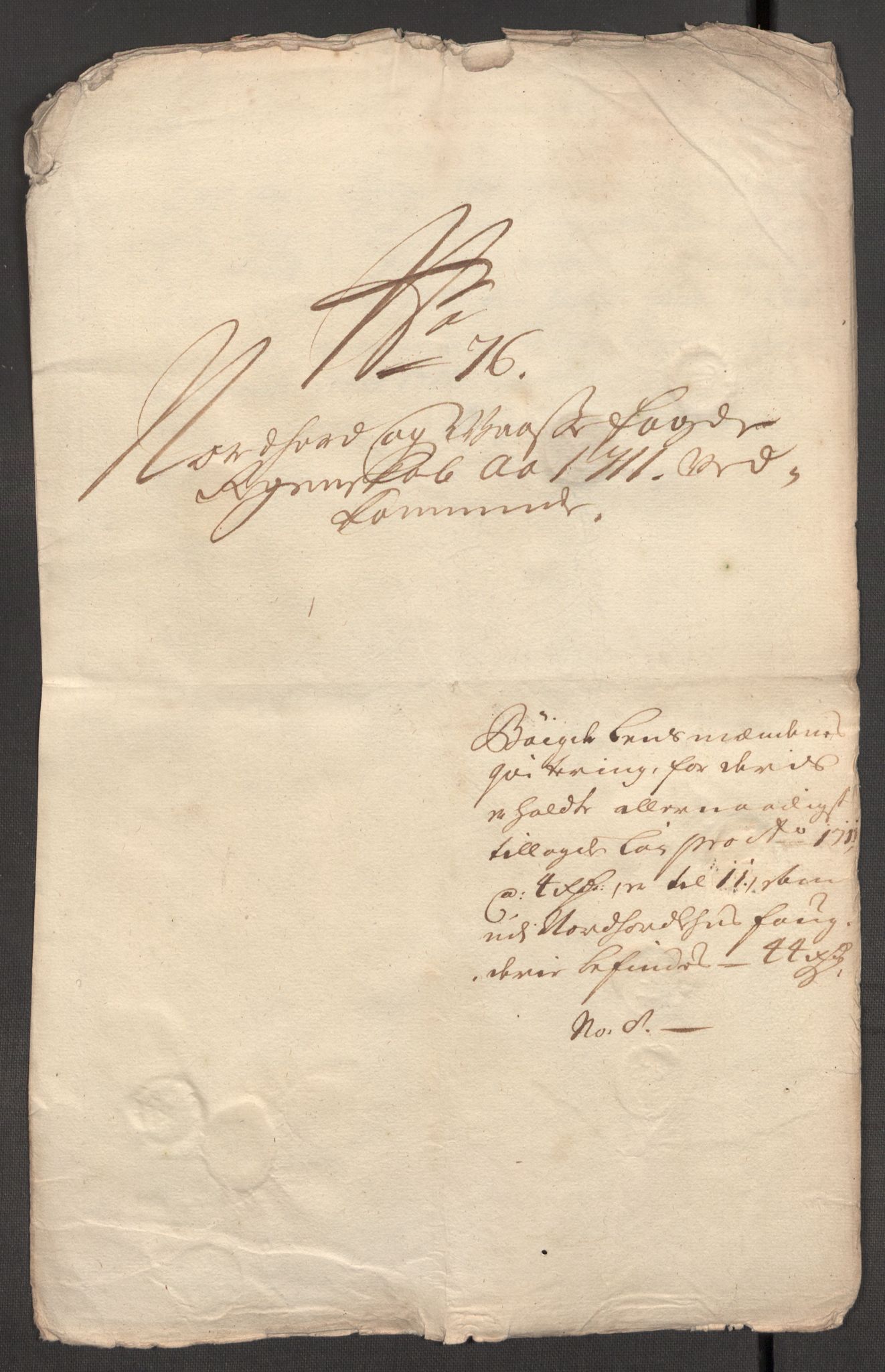 Rentekammeret inntil 1814, Reviderte regnskaper, Fogderegnskap, RA/EA-4092/R51/L3192: Fogderegnskap Nordhordland og Voss, 1711, p. 360