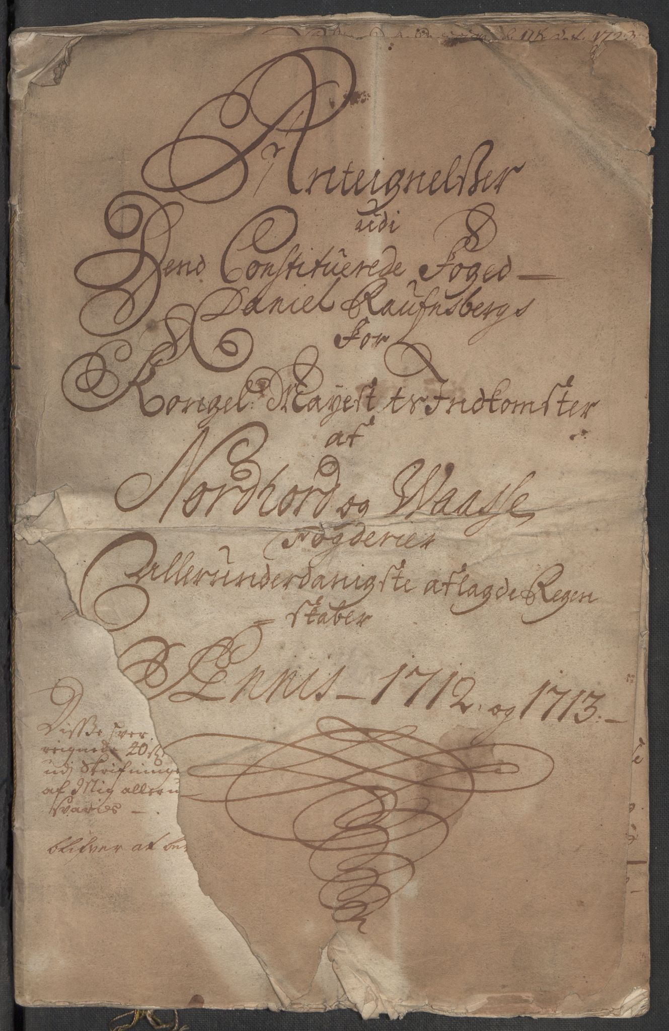 Rentekammeret inntil 1814, Reviderte regnskaper, Fogderegnskap, RA/EA-4092/R51/L3196: Fogderegnskap Nordhordland og Voss, 1713, p. 3