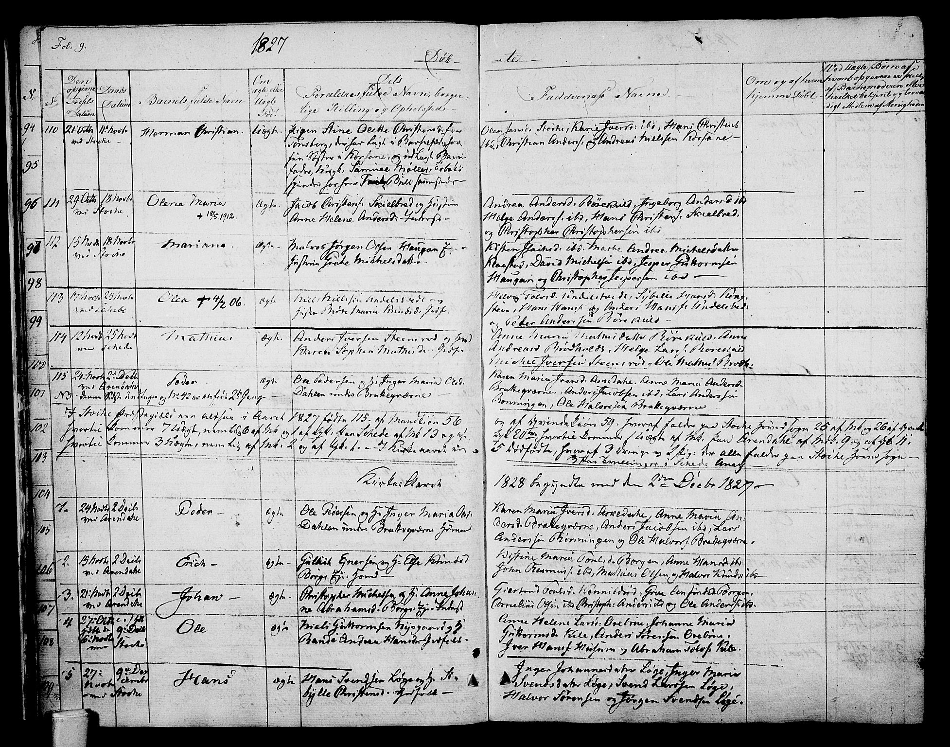 Stokke kirkebøker, AV/SAKO-A-320/F/Fa/L0006: Parish register (official) no. I 6, 1826-1843, p. 9