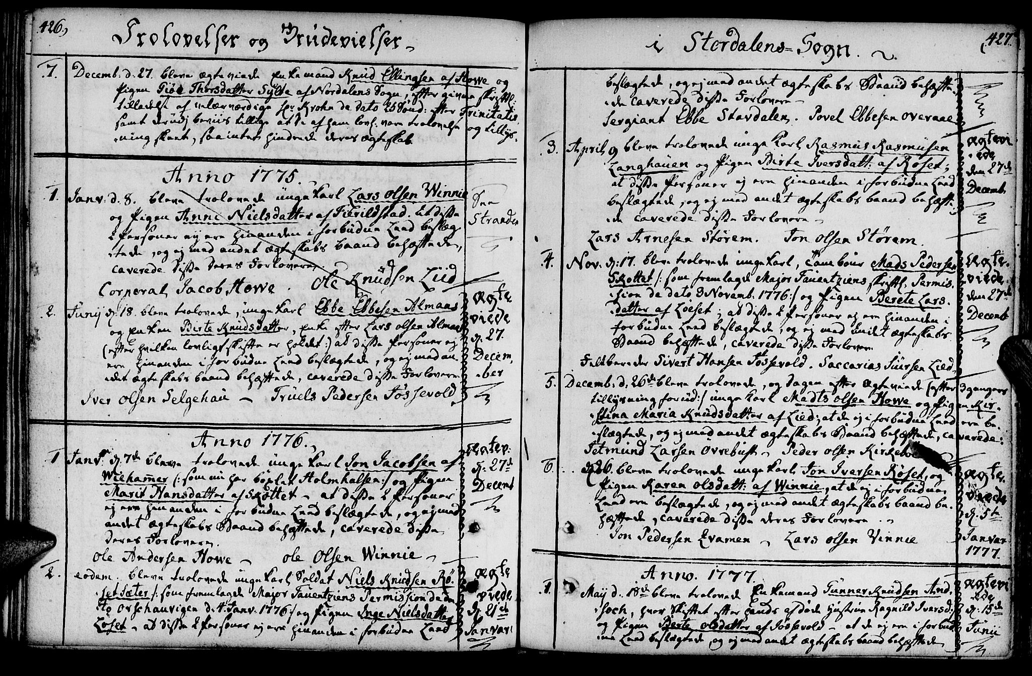 Ministerialprotokoller, klokkerbøker og fødselsregistre - Møre og Romsdal, SAT/A-1454/520/L0271: Parish register (official) no. 520A01, 1759-1801, p. 426-427