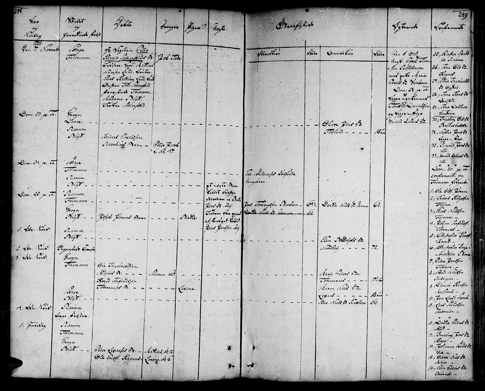 Ministerialprotokoller, klokkerbøker og fødselsregistre - Nord-Trøndelag, AV/SAT-A-1458/764/L0544: Parish register (official) no. 764A04, 1780-1798, p. 248-249