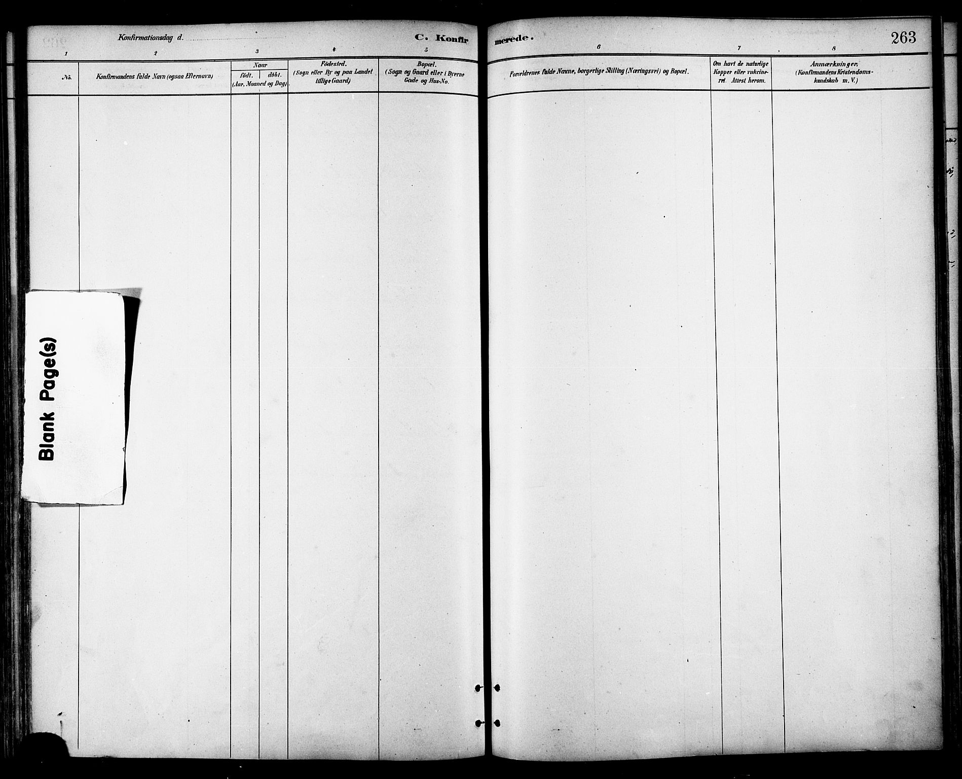 Ministerialprotokoller, klokkerbøker og fødselsregistre - Nordland, AV/SAT-A-1459/866/L0938: Parish register (official) no. 866A01, 1879-1893, p. 263