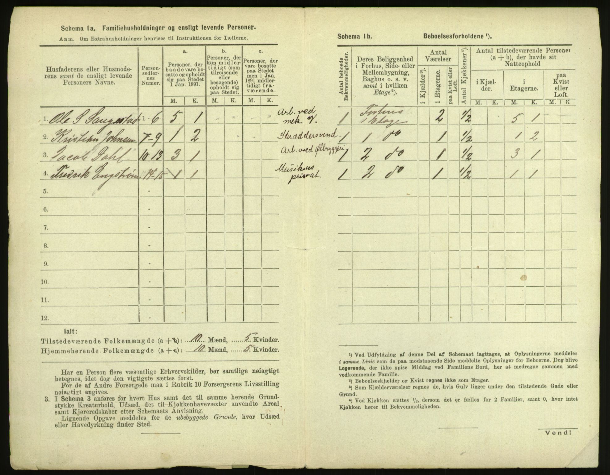 RA, 1891 census for 1601 Trondheim, 1891, p. 1389