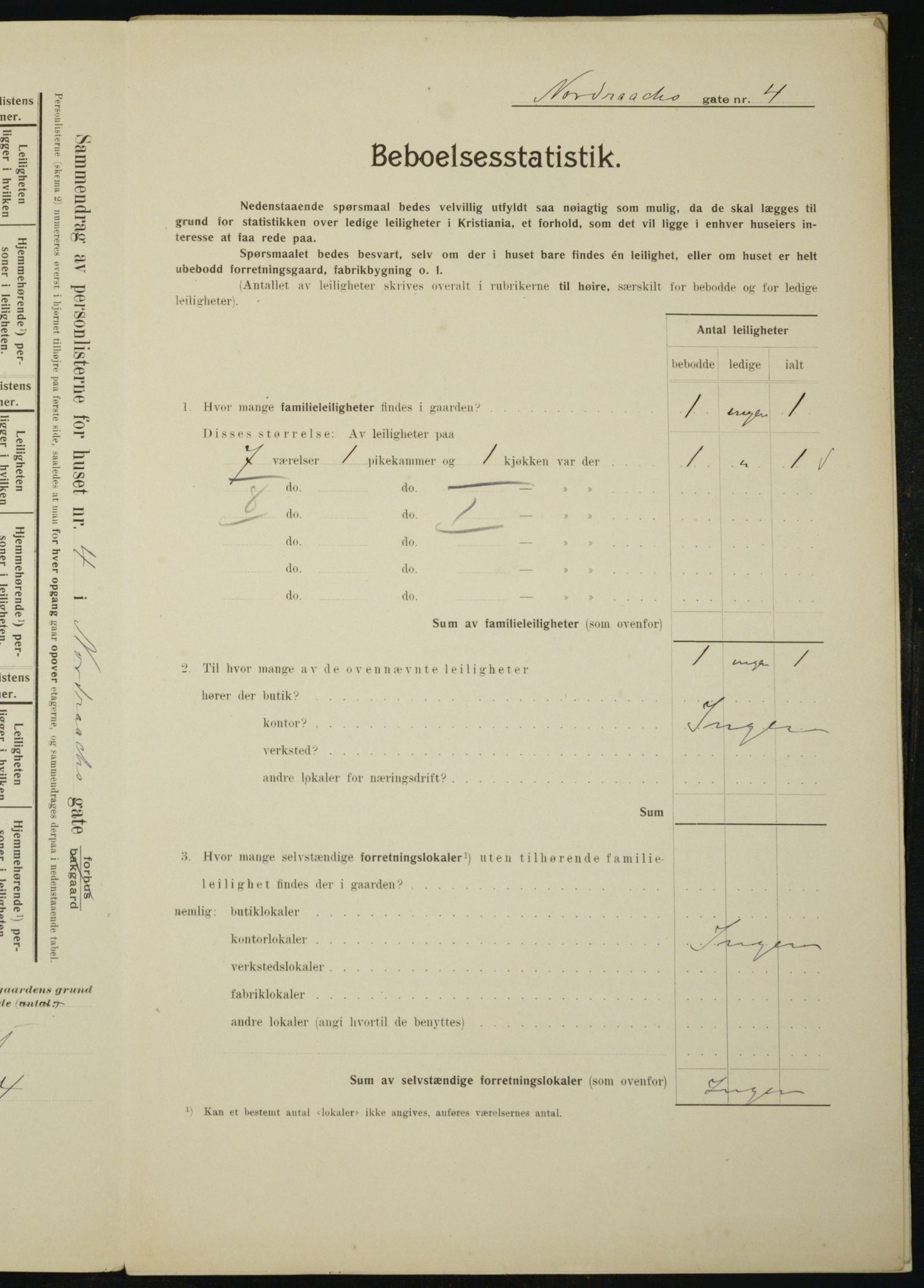 OBA, Municipal Census 1910 for Kristiania, 1910, p. 71282