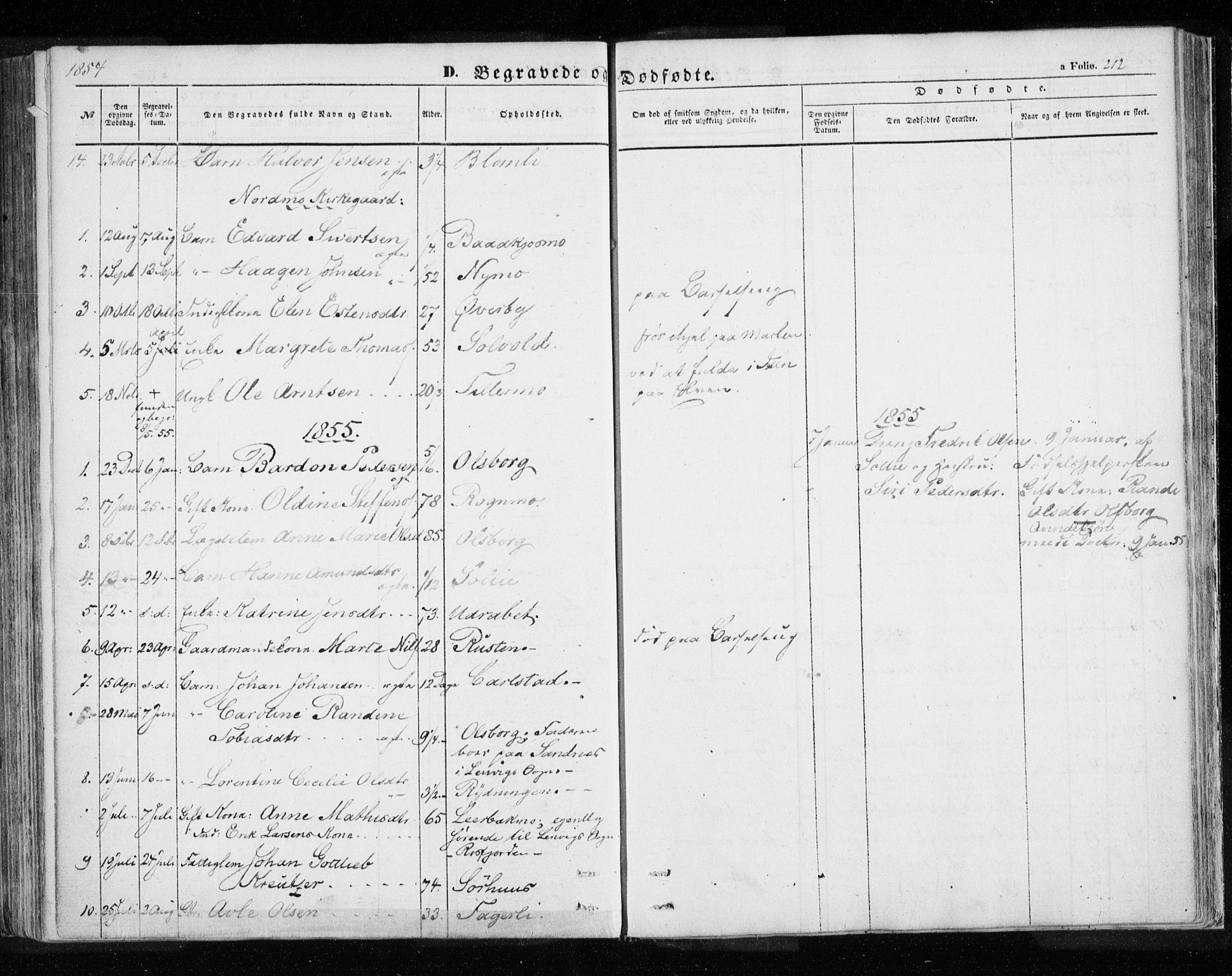 Målselv sokneprestembete, SATØ/S-1311/G/Ga/Gaa/L0003kirke: Parish register (official) no. 3, 1853-1863, p. 212