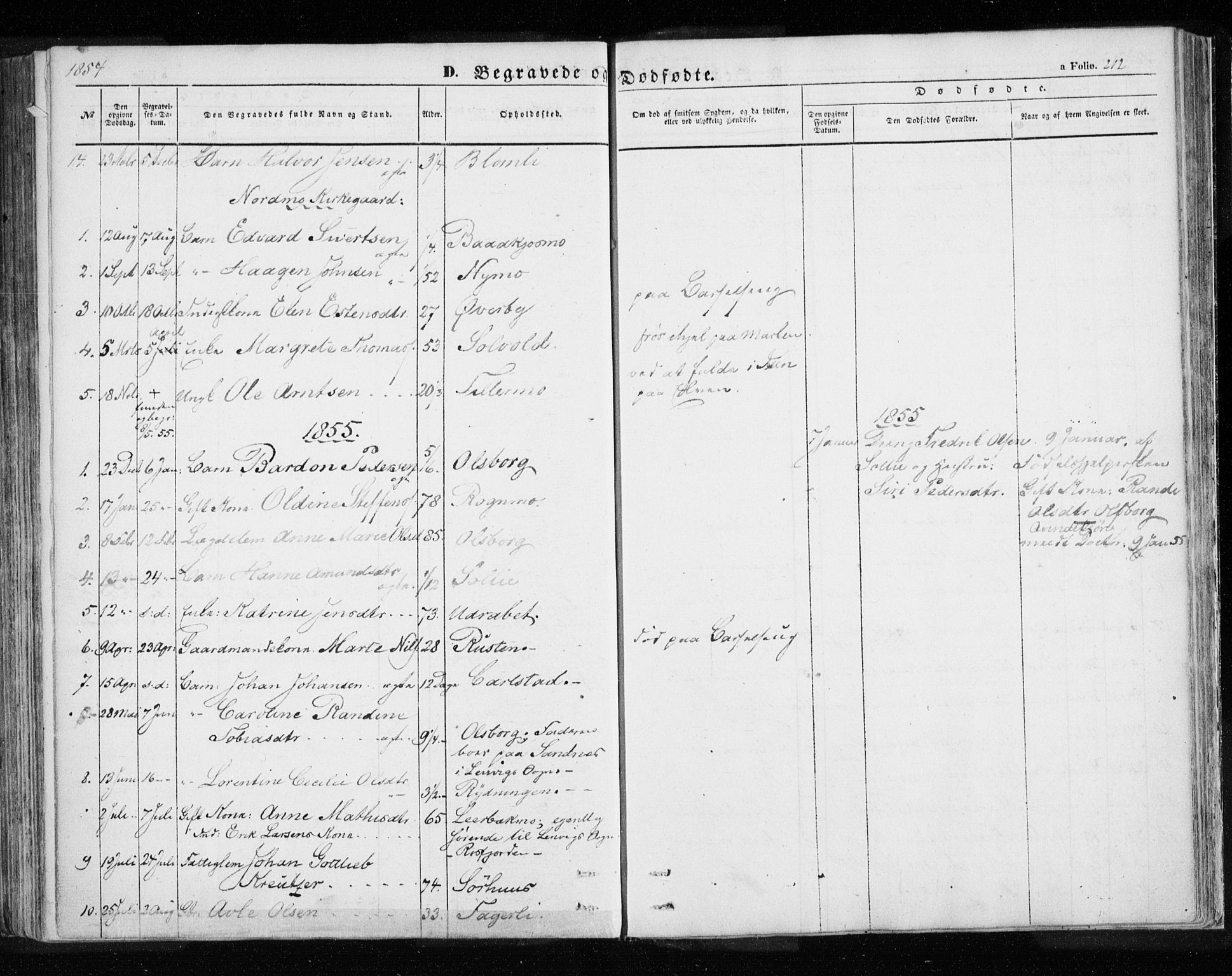 Målselv sokneprestembete, AV/SATØ-S-1311/G/Ga/Gaa/L0003kirke: Parish register (official) no. 3, 1853-1863, p. 212