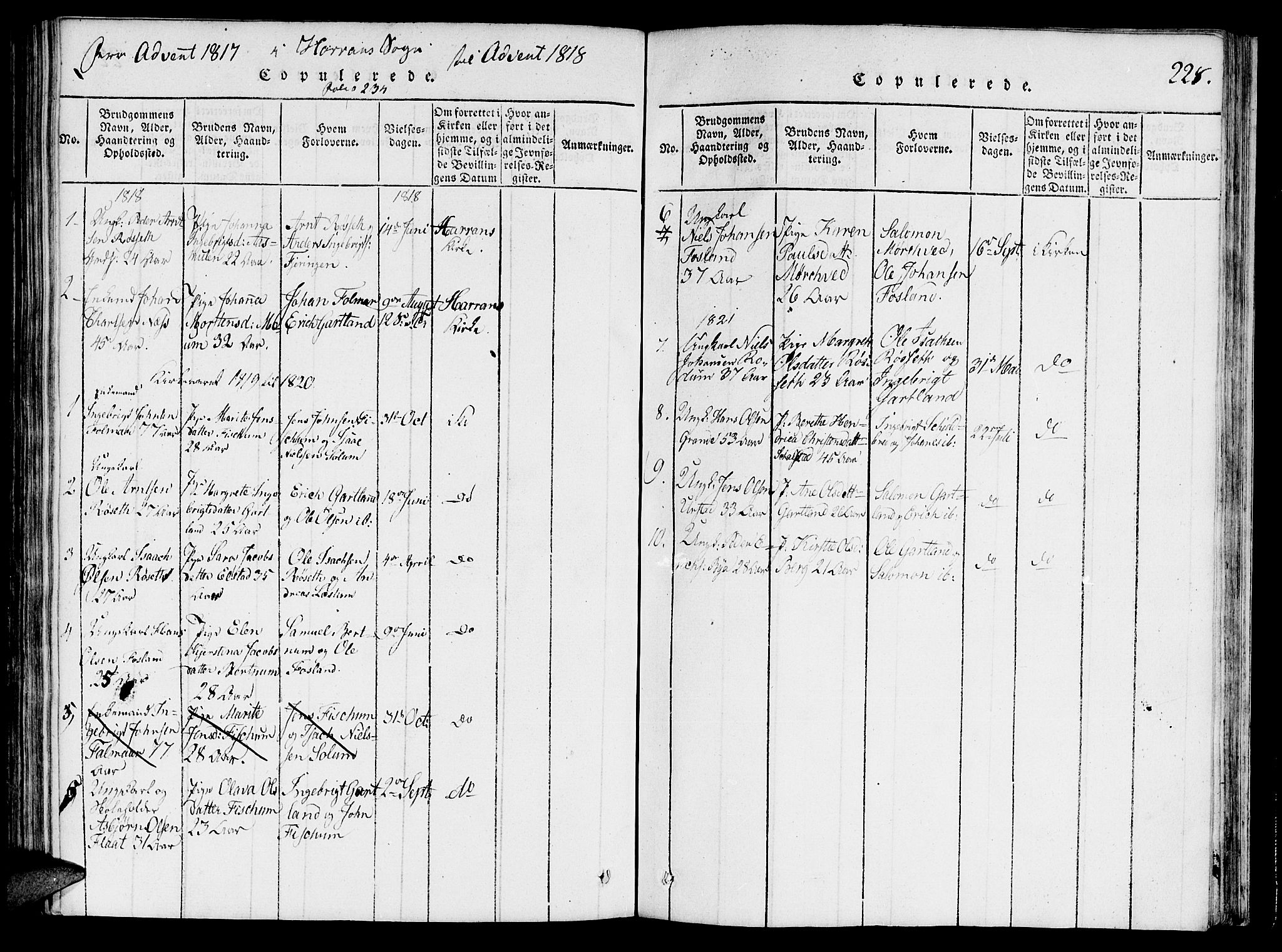 Ministerialprotokoller, klokkerbøker og fødselsregistre - Nord-Trøndelag, SAT/A-1458/764/L0546: Parish register (official) no. 764A06 /5, 1818-1821, p. 228