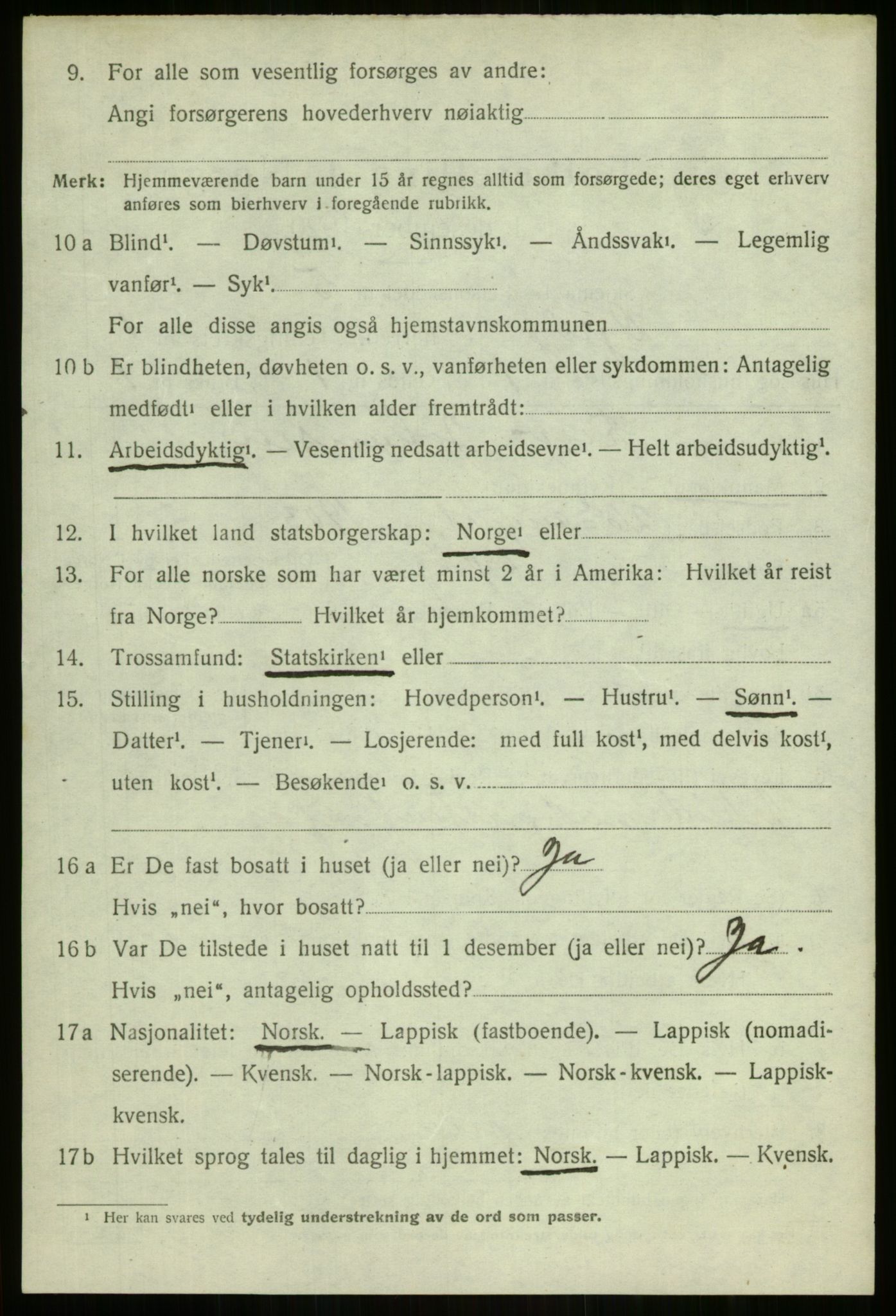 SATØ, 1920 census for Dyrøy, 1920, p. 654