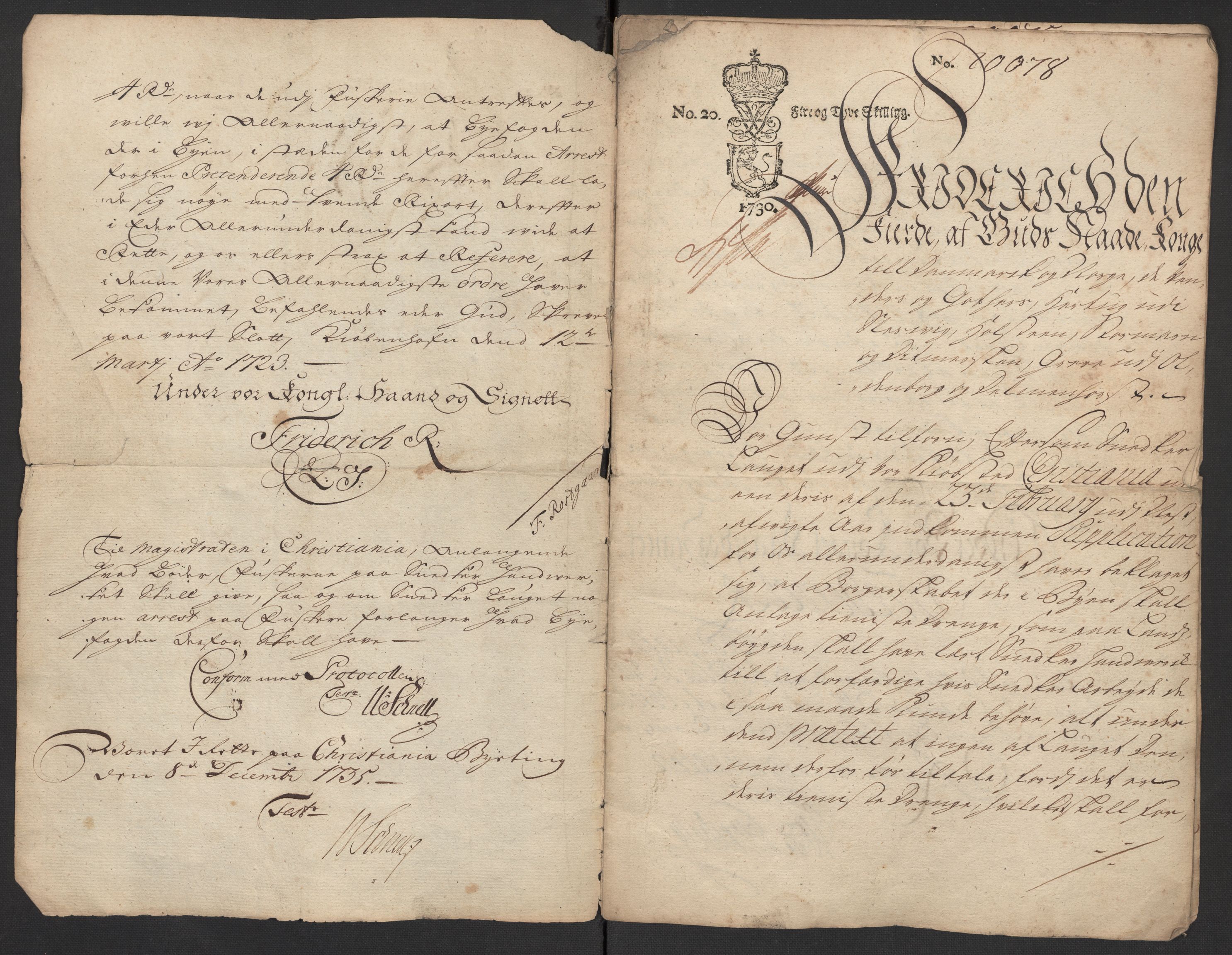 Oslo politidistrikt, SAO/A-10085/D/Da/L0001: Innkomne brev, pro memoria m.v., 1729-1779, p. 6