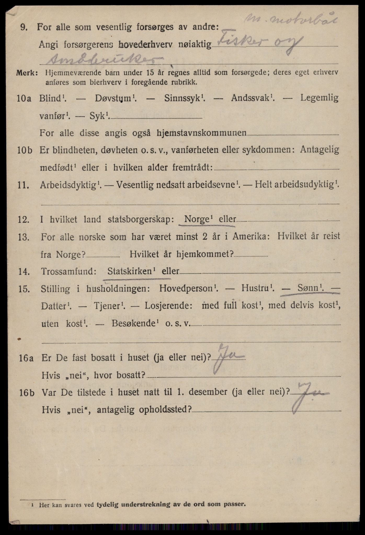 SAT, 1920 census for Vatne, 1920, p. 2689