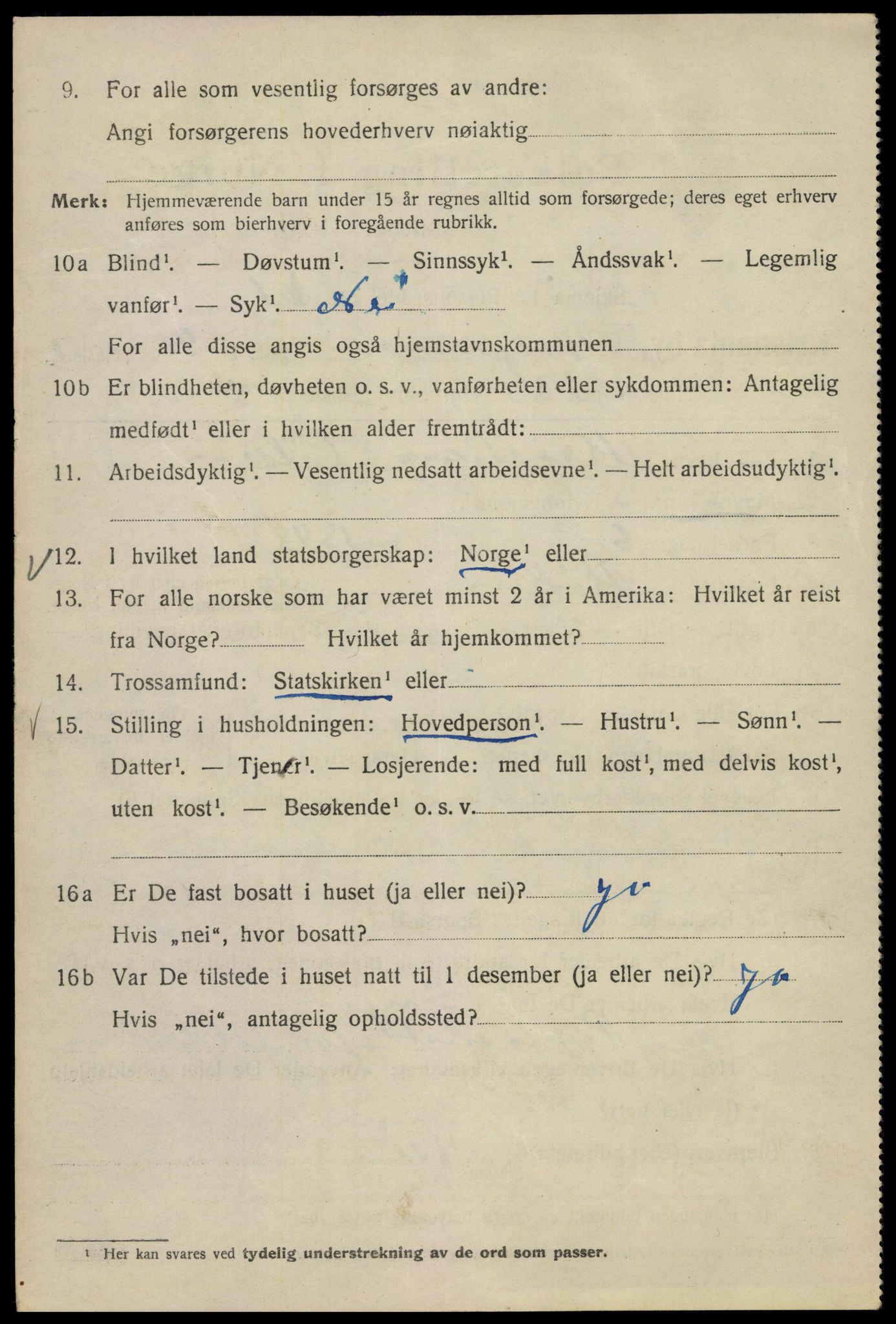 SAO, 1920 census for Kristiania, 1920, p. 285066