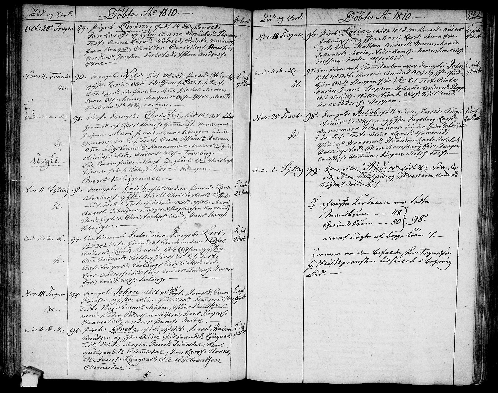 Lier kirkebøker, AV/SAKO-A-230/F/Fa/L0007: Parish register (official) no. I 7, 1794-1813, p. 228