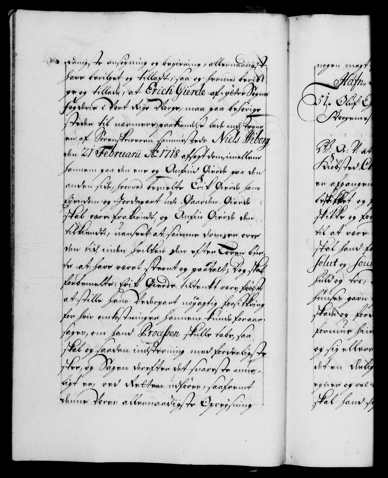 Danske Kanselli 1572-1799, AV/RA-EA-3023/F/Fc/Fca/Fcaa/L0023: Norske registre, 1720-1722, p. 39b