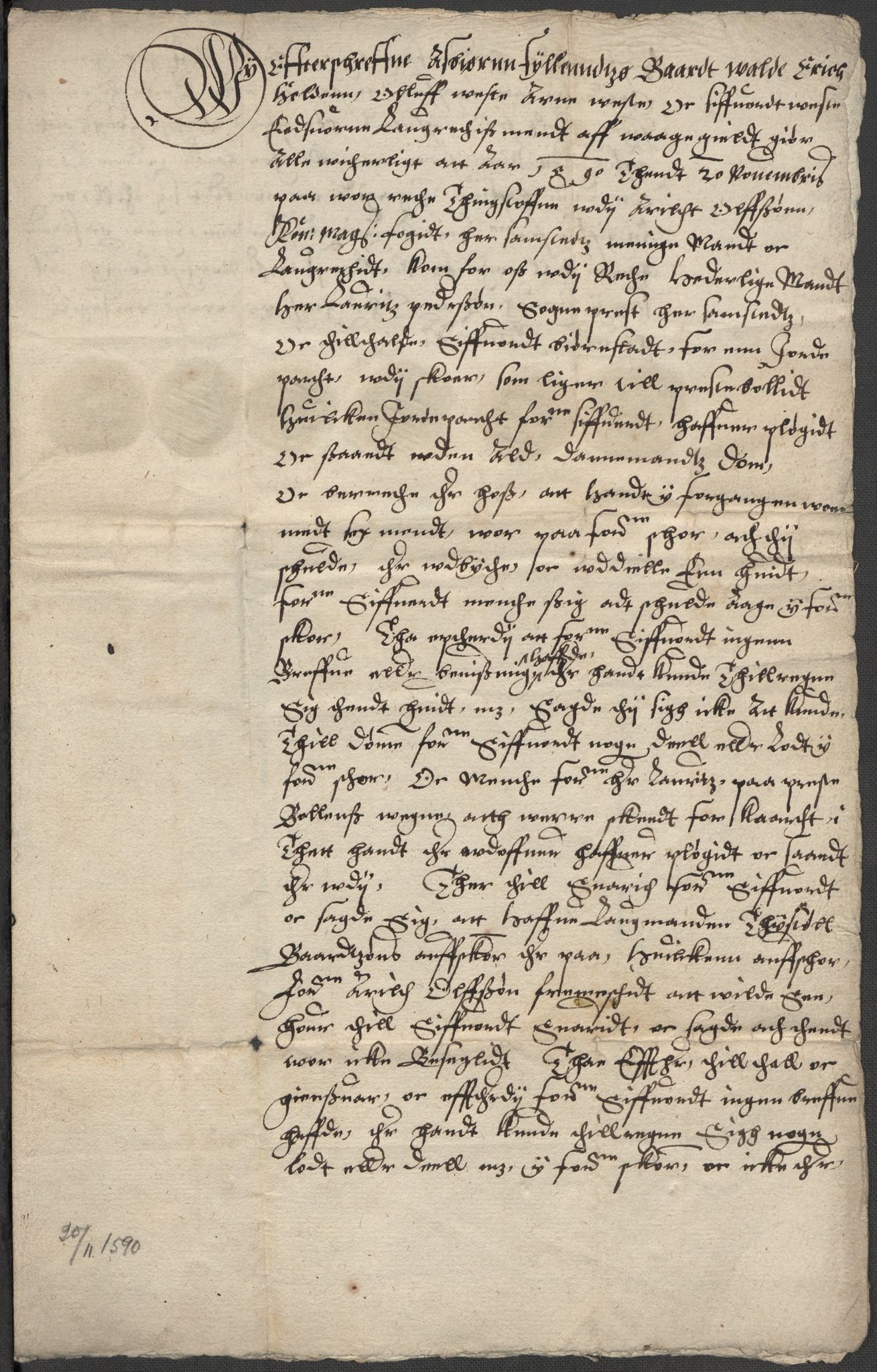 Riksarkivets diplomsamling, AV/RA-EA-5965/F15/L0013: Prestearkiv - Oppland, 1590-1657, p. 5