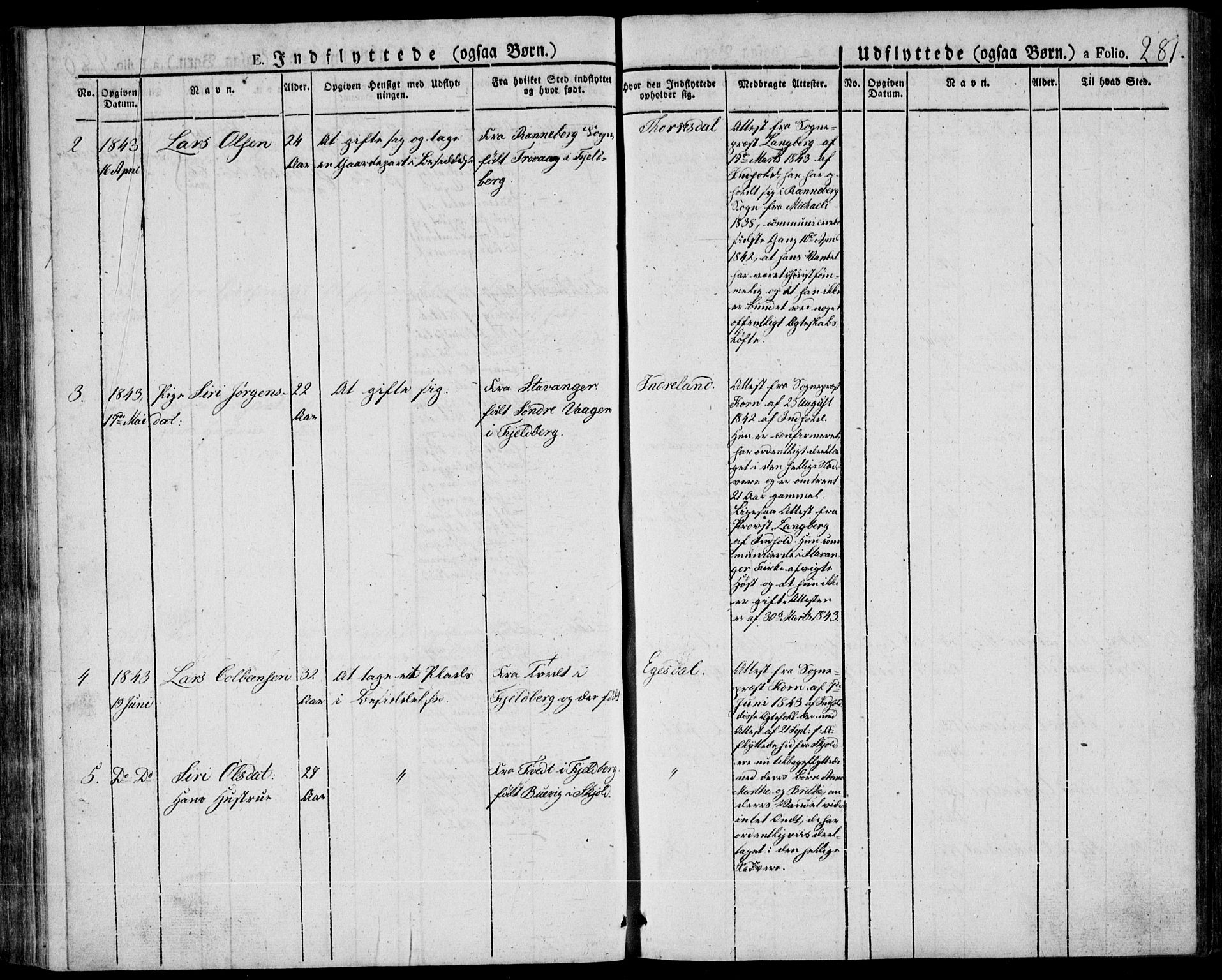 Skjold sokneprestkontor, SAST/A-101847/H/Ha/Haa/L0005: Parish register (official) no. A 5, 1830-1856, p. 281