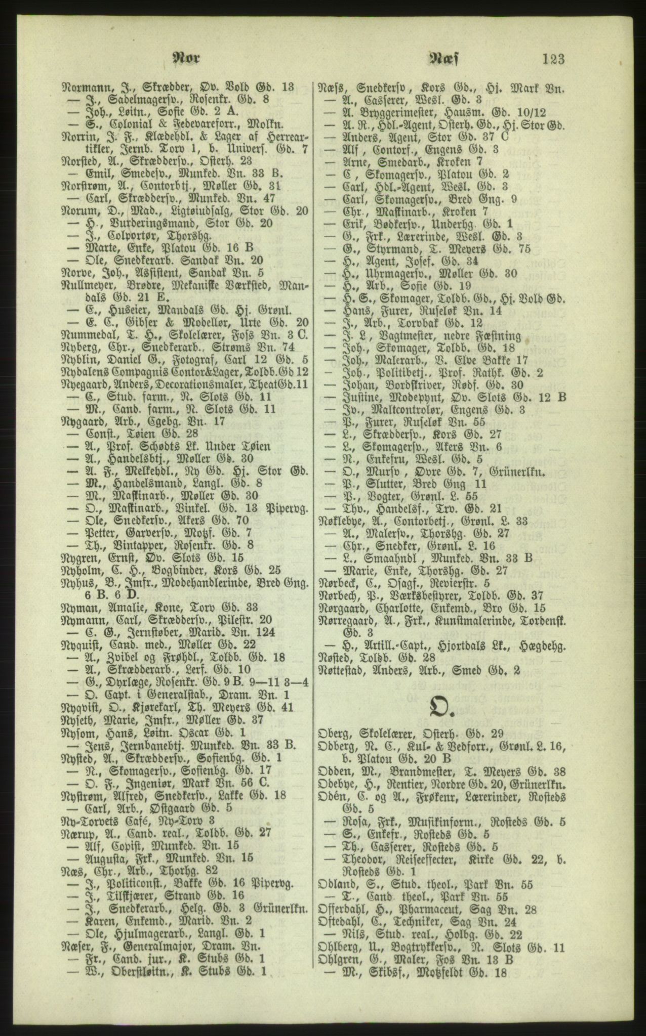 Kristiania/Oslo adressebok, PUBL/-, 1879, p. 123