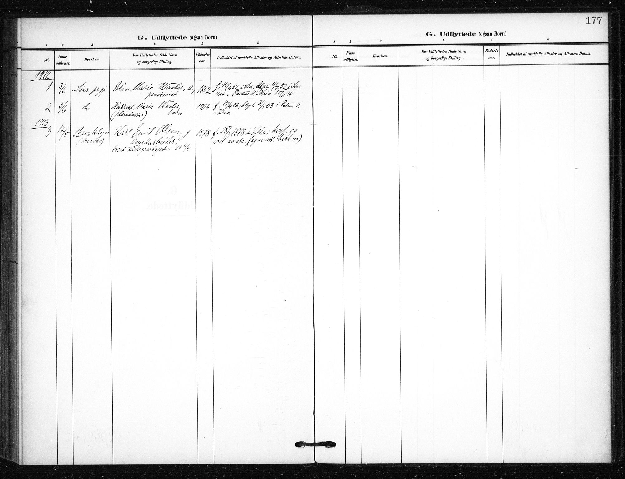 Tøyen prestekontor Kirkebøker, SAO/A-10167a/F/Fa/L0002: Parish register (official) no. 2, 1907-1916, p. 177
