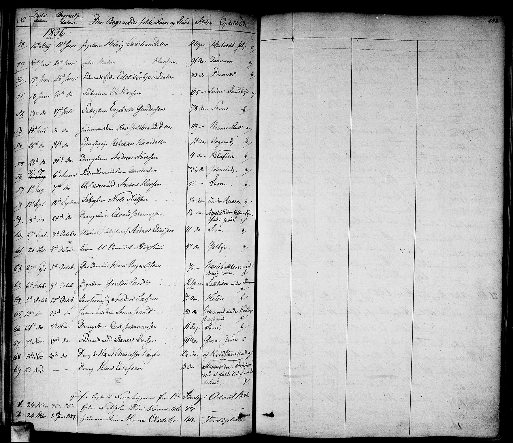 Vestby prestekontor Kirkebøker, SAO/A-10893/F/Fa/L0006: Parish register (official) no. I 6, 1827-1849, p. 243