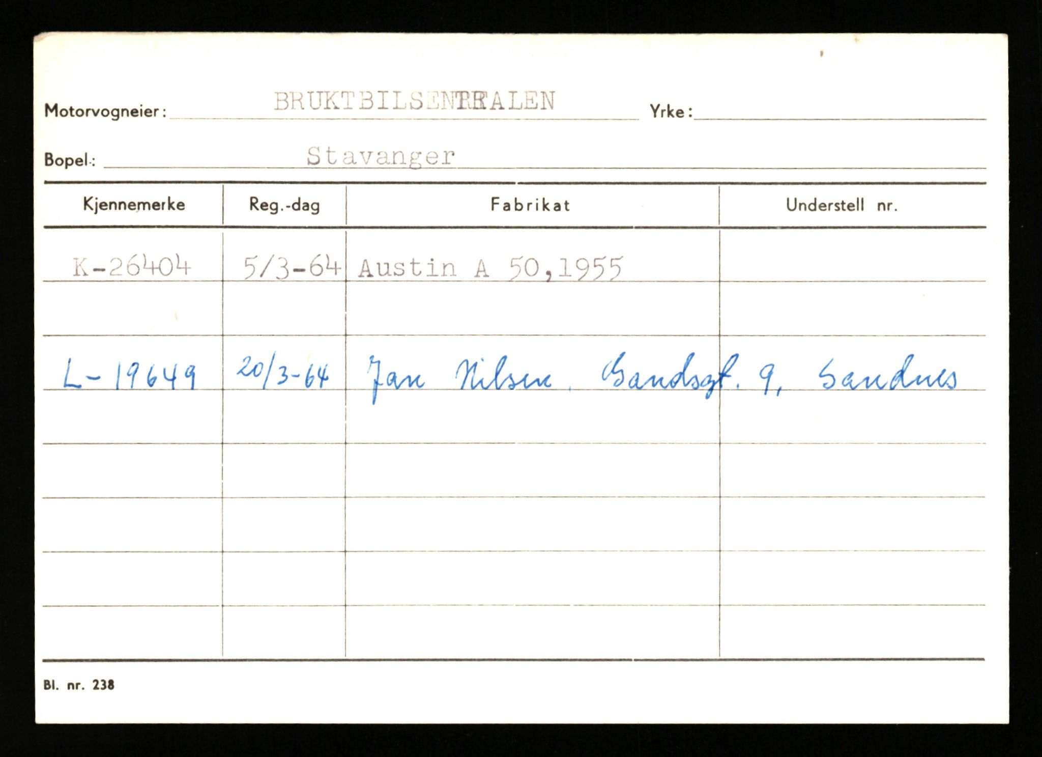 Stavanger trafikkstasjon, AV/SAST-A-101942/0/G/L0005: Registreringsnummer: 23000 - 34245, 1930-1971, p. 1155