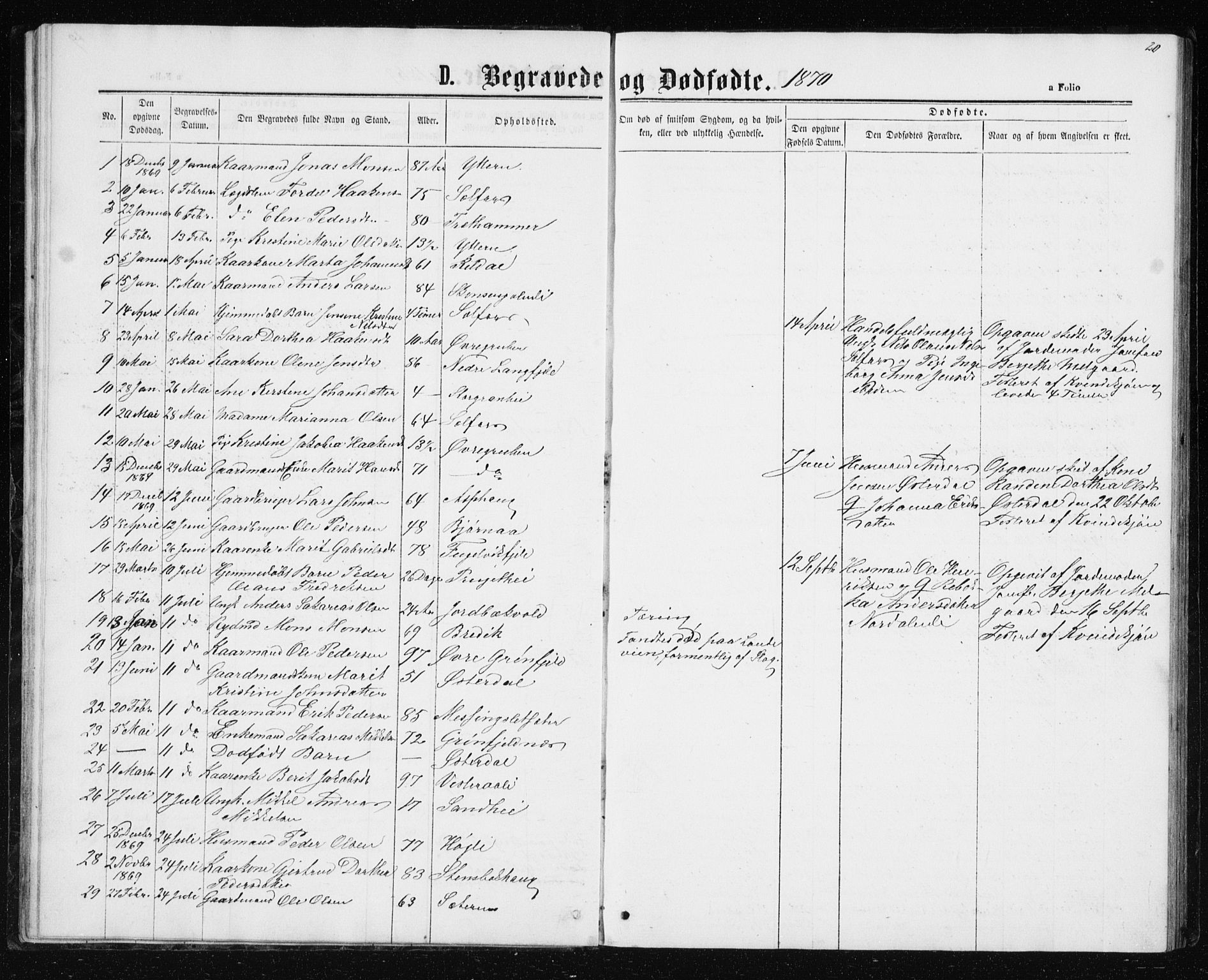 Ministerialprotokoller, klokkerbøker og fødselsregistre - Nordland, SAT/A-1459/827/L0418: Parish register (copy) no. 827C07, 1863-1886, p. 20