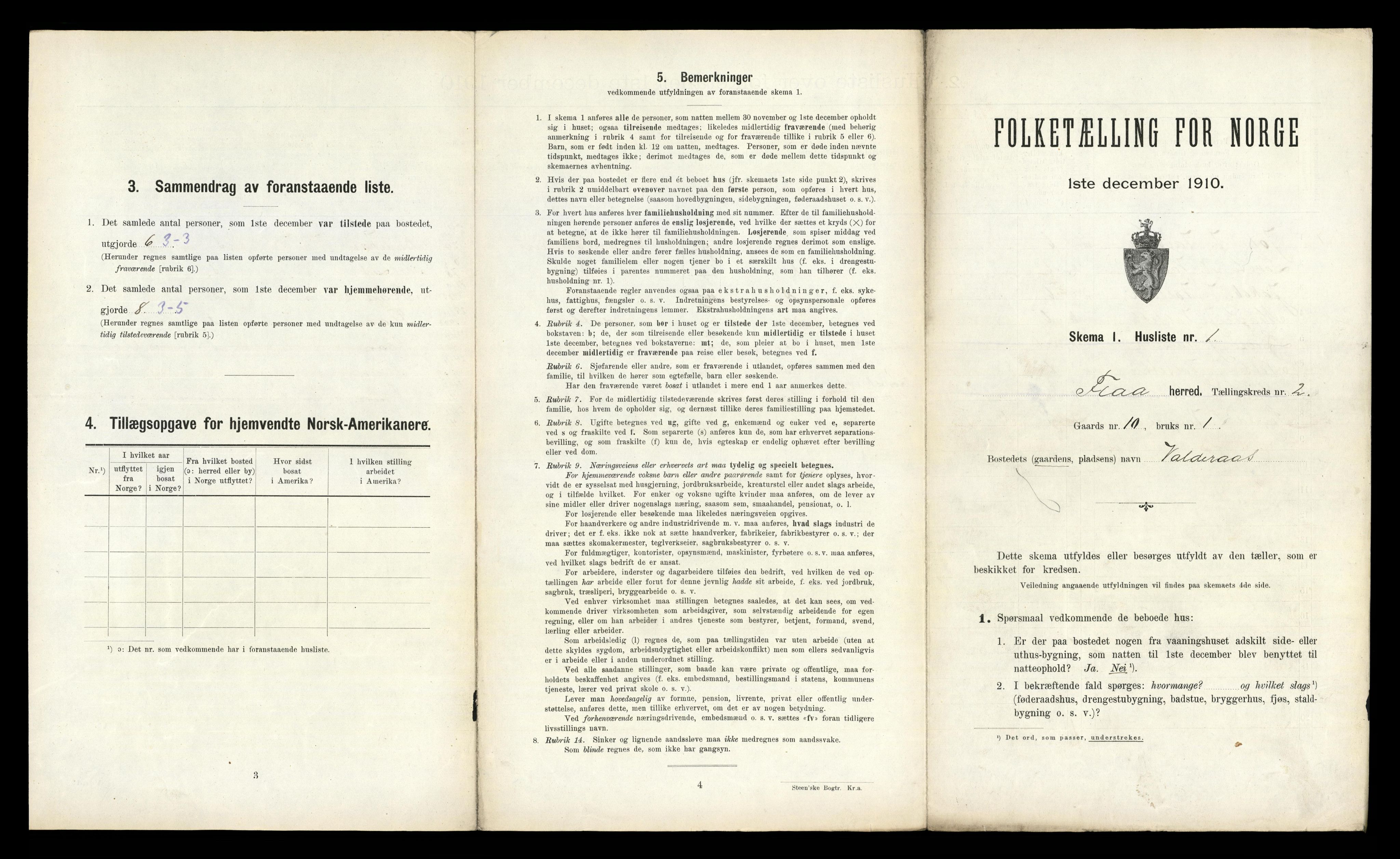 RA, 1910 census for Flå, 1910, p. 81