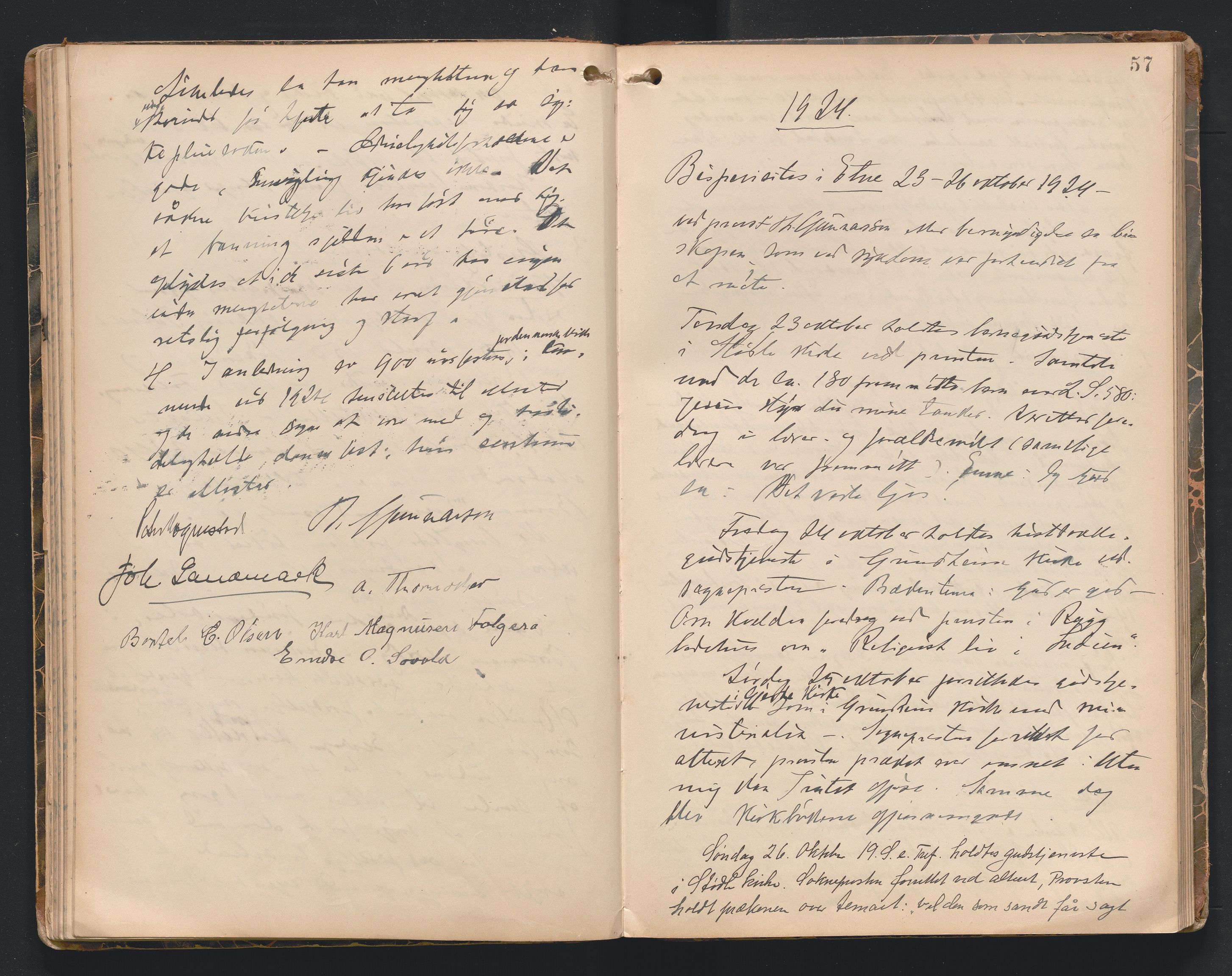 Søndre Sunnhordland prosti, AV/SAB-A-99913/F/L0002: Visitasprotokoll, 1895-1967, p. 56b-57a