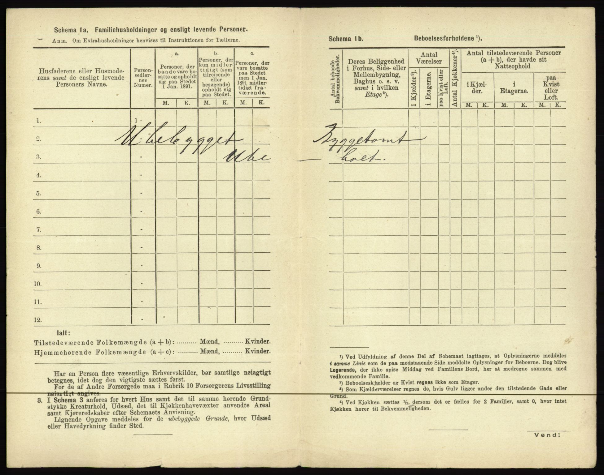 RA, 1891 census for 0501 Lillehammer, 1891, p. 206