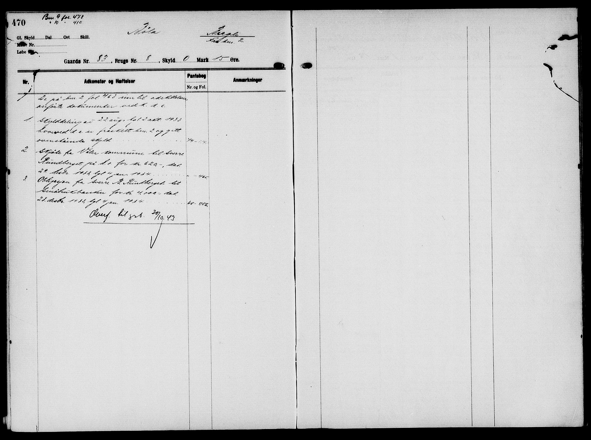 Solør tingrett, AV/SAH-TING-008/H/Ha/Hak/L0006: Mortgage register no. VI, 1900-1935, p. 470