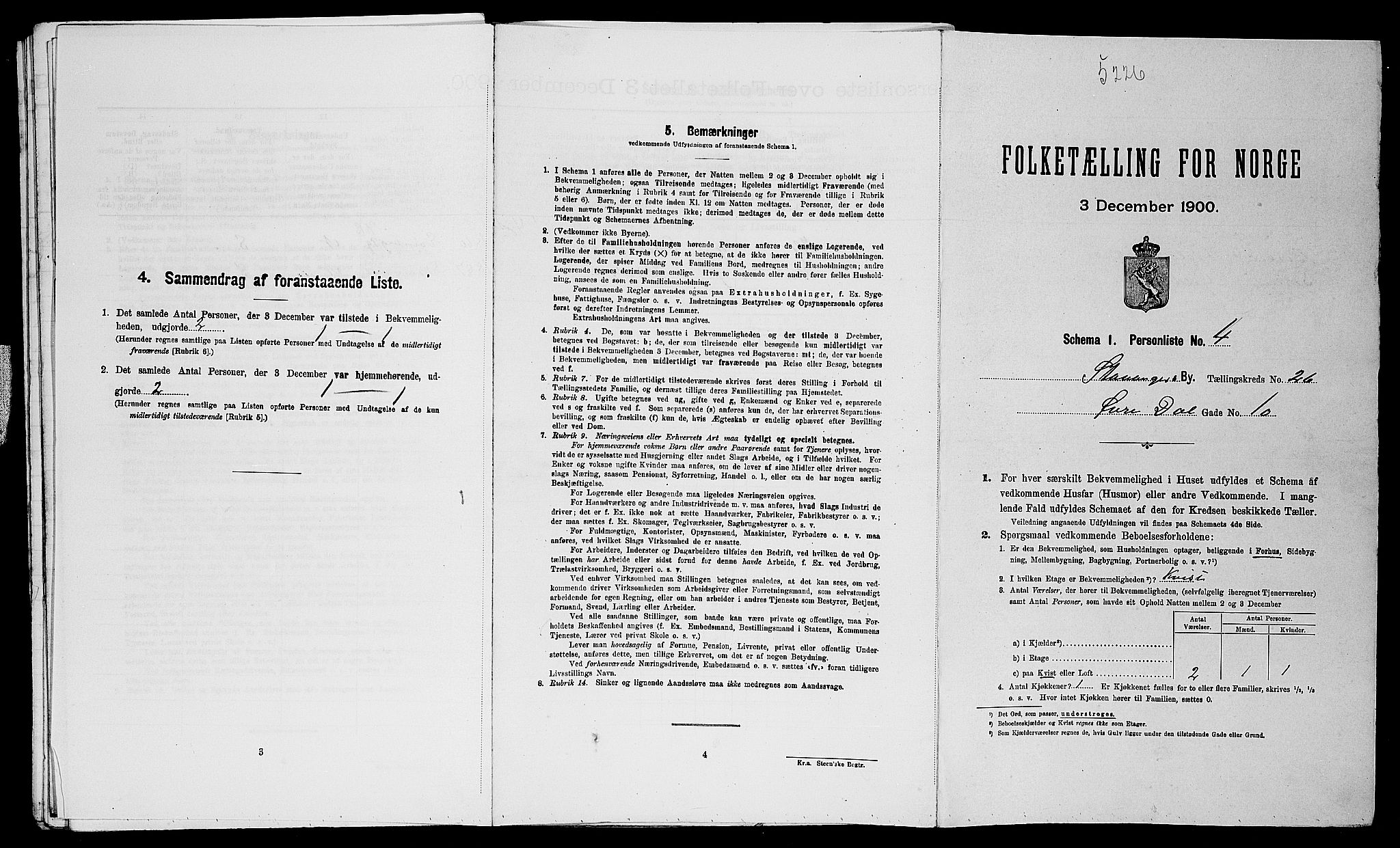 SAST, 1900 census for Stavanger, 1900, p. 10252