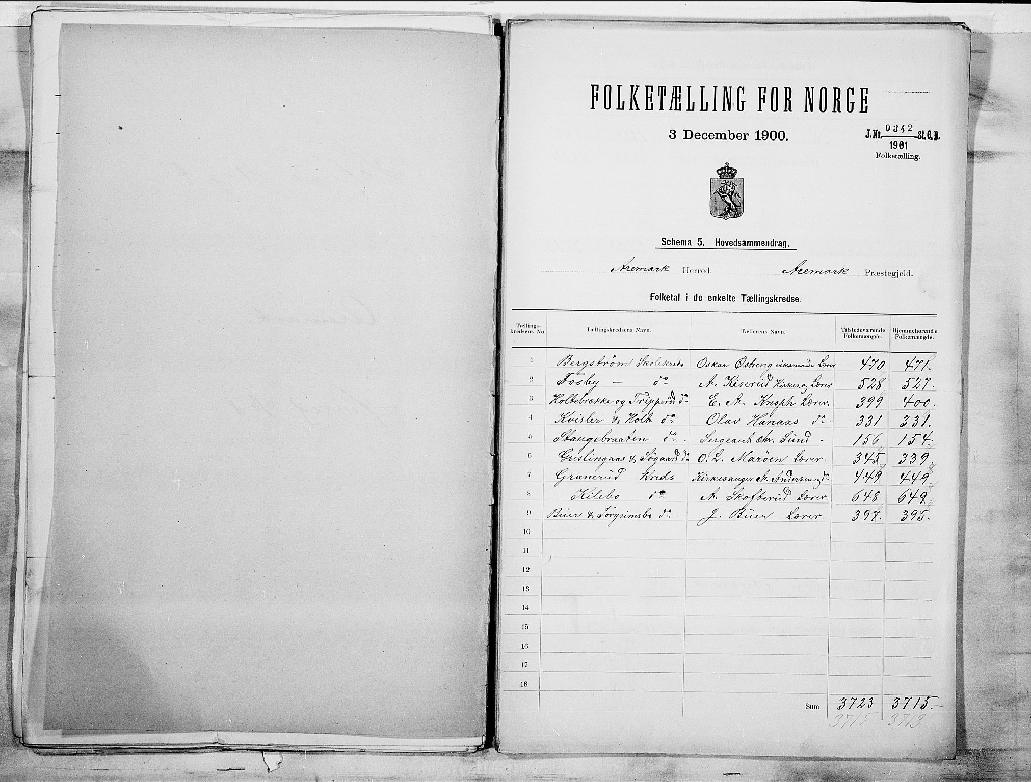 SAO, 1900 census for Aremark, 1900, p. 2