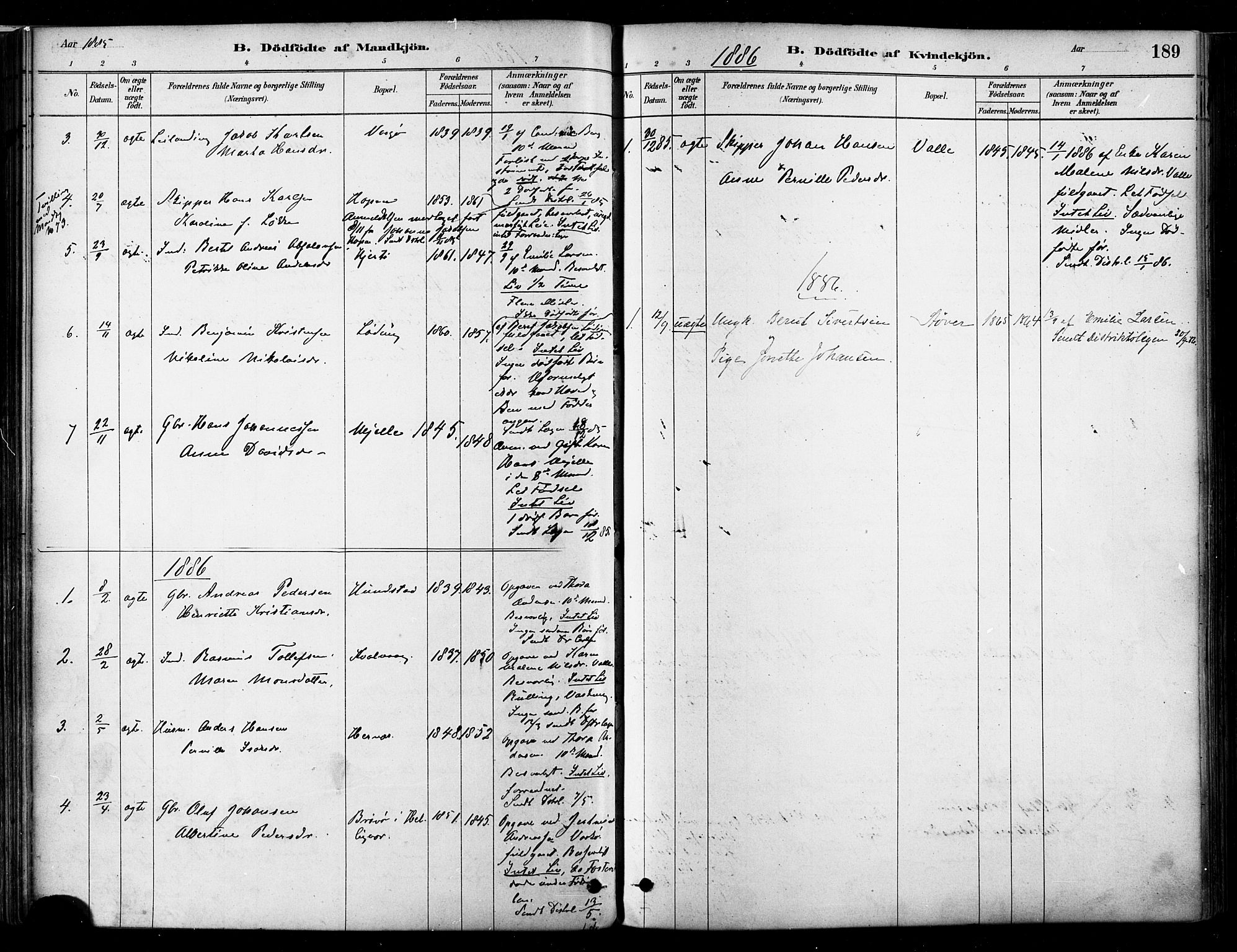 Ministerialprotokoller, klokkerbøker og fødselsregistre - Nordland, AV/SAT-A-1459/802/L0054: Parish register (official) no. 802A01, 1879-1893, p. 189