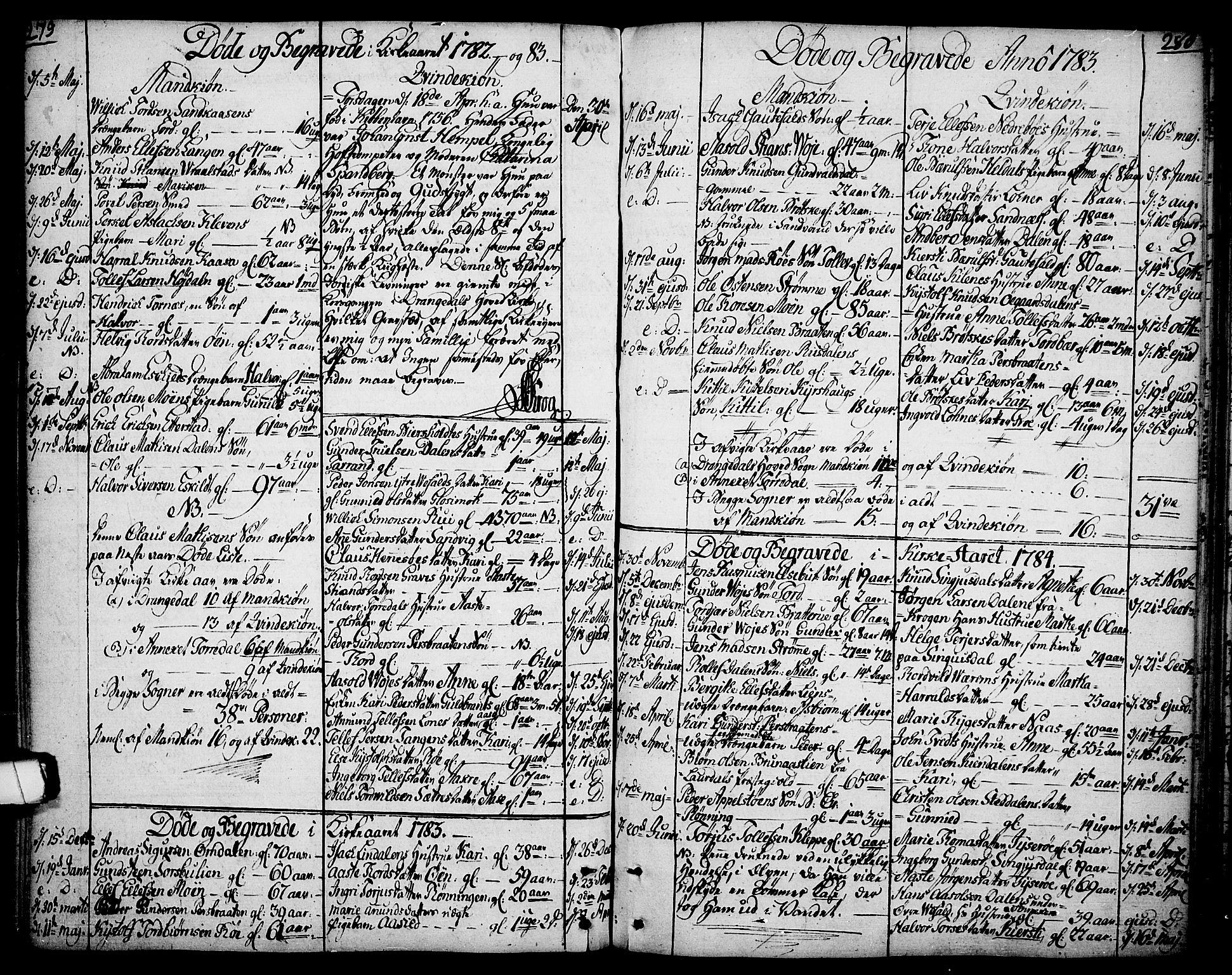 Drangedal kirkebøker, SAKO/A-258/F/Fa/L0003: Parish register (official) no. 3, 1768-1814, p. 279-280