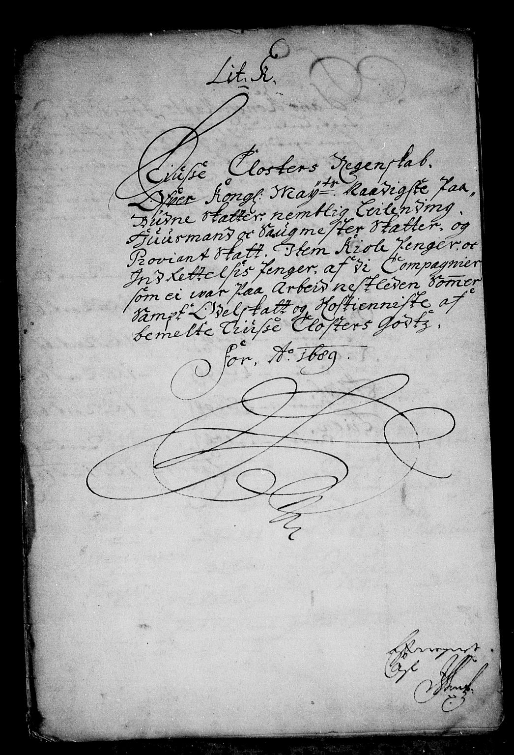 Rentekammeret inntil 1814, Reviderte regnskaper, Stiftamtstueregnskaper, Bergen stiftamt, RA/EA-6043/R/Rc/L0092: Bergen stiftamt, 1689-1690