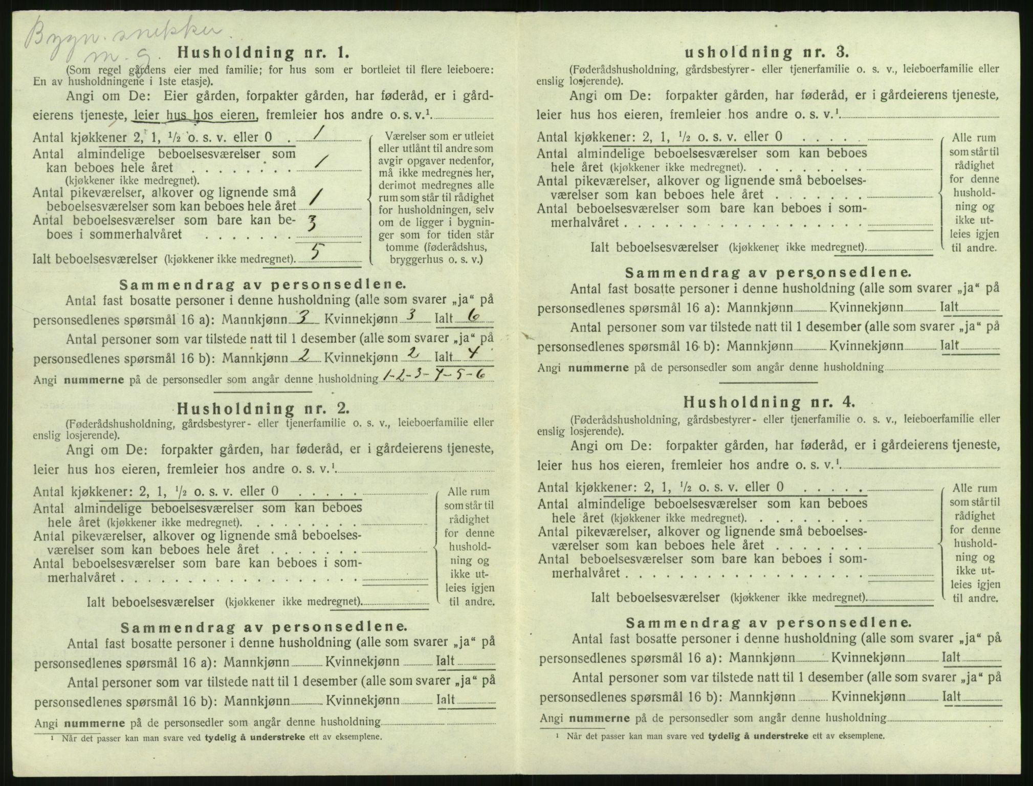 SAK, 1920 census for Åmli, 1920, p. 374