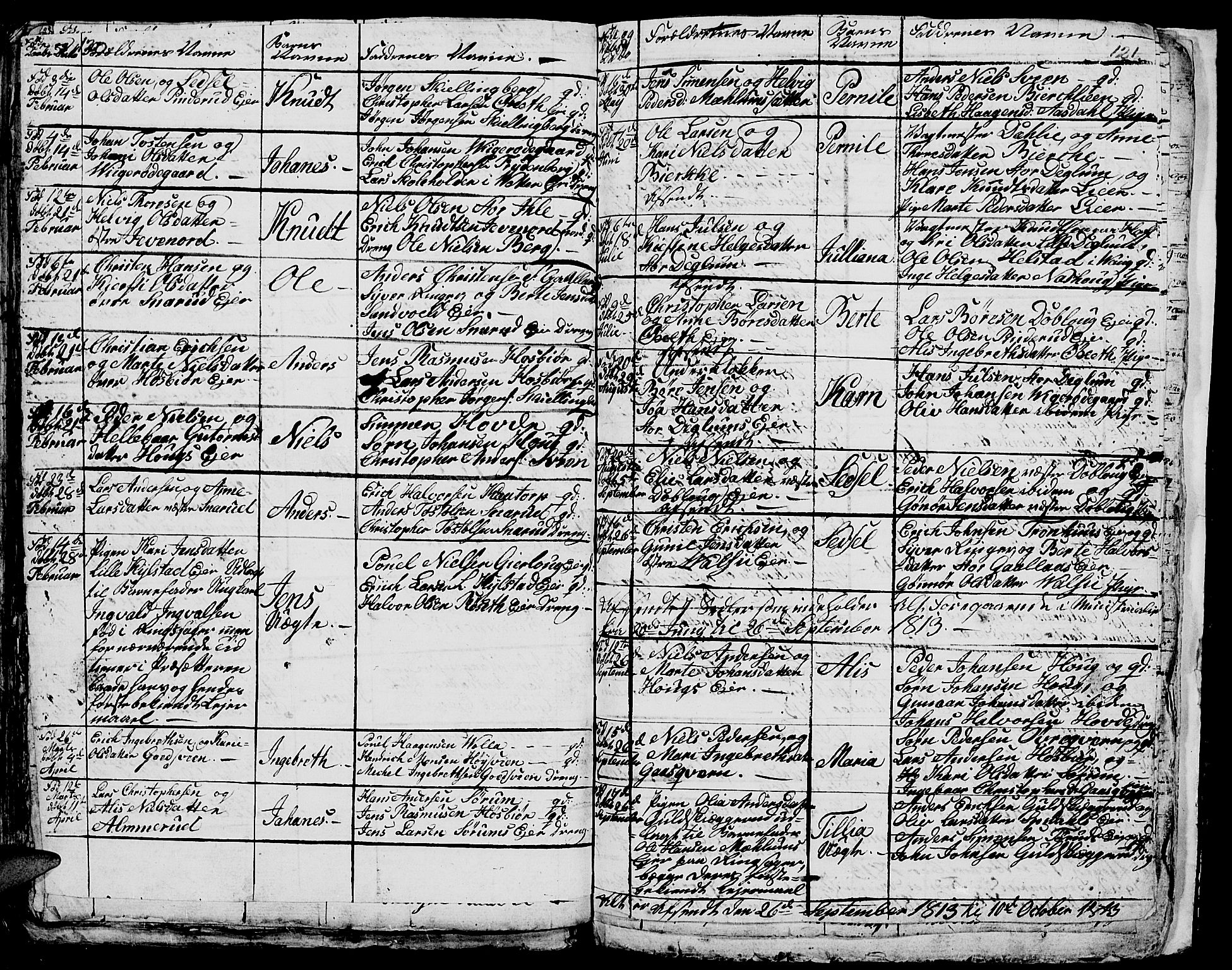 Vang prestekontor, Hedmark, SAH/PREST-008/H/Ha/Hab/L0001: Parish register (copy) no. 1, 1792-1814, p. 120-121