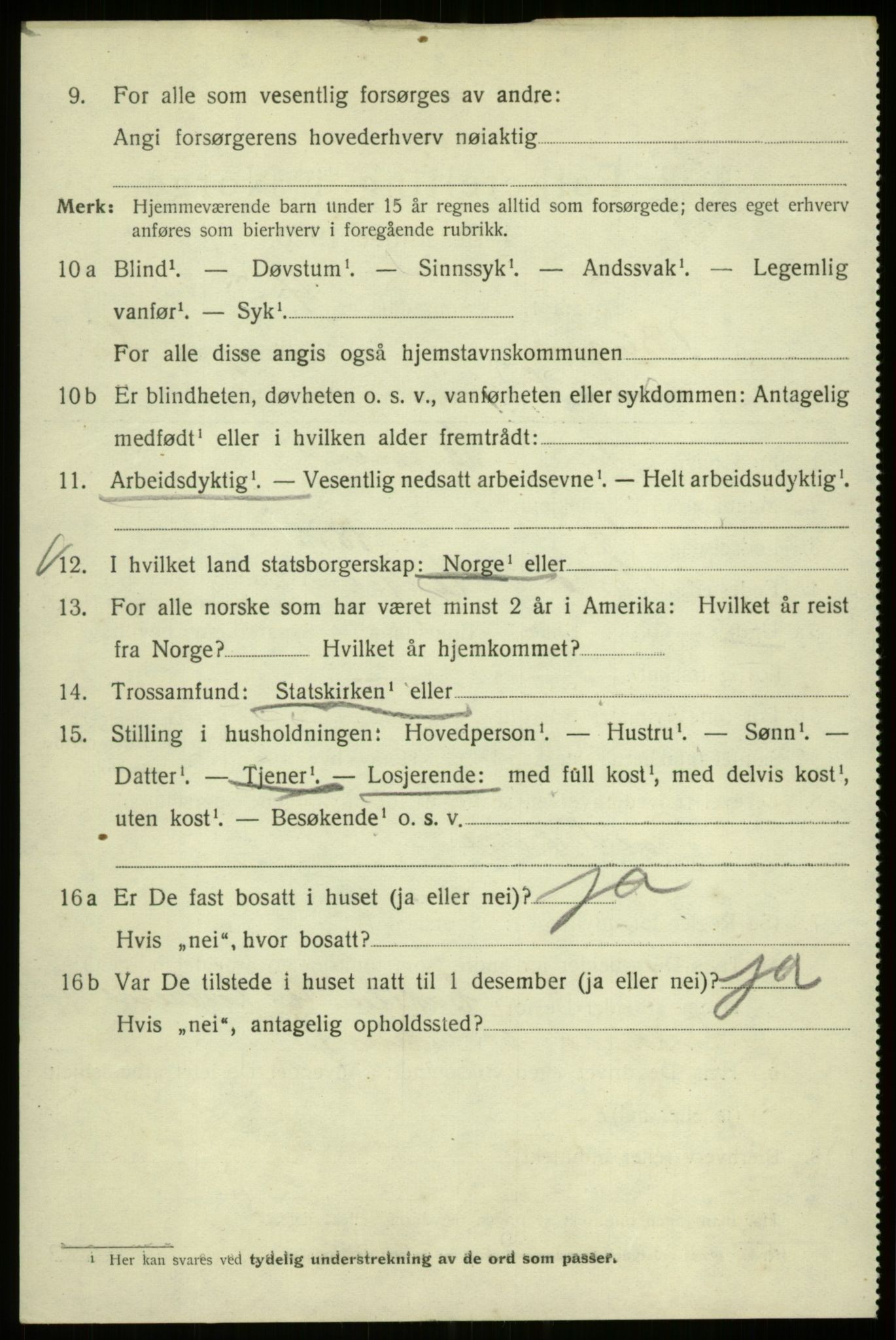 SAB, 1920 census for Bergen, 1920, p. 129773