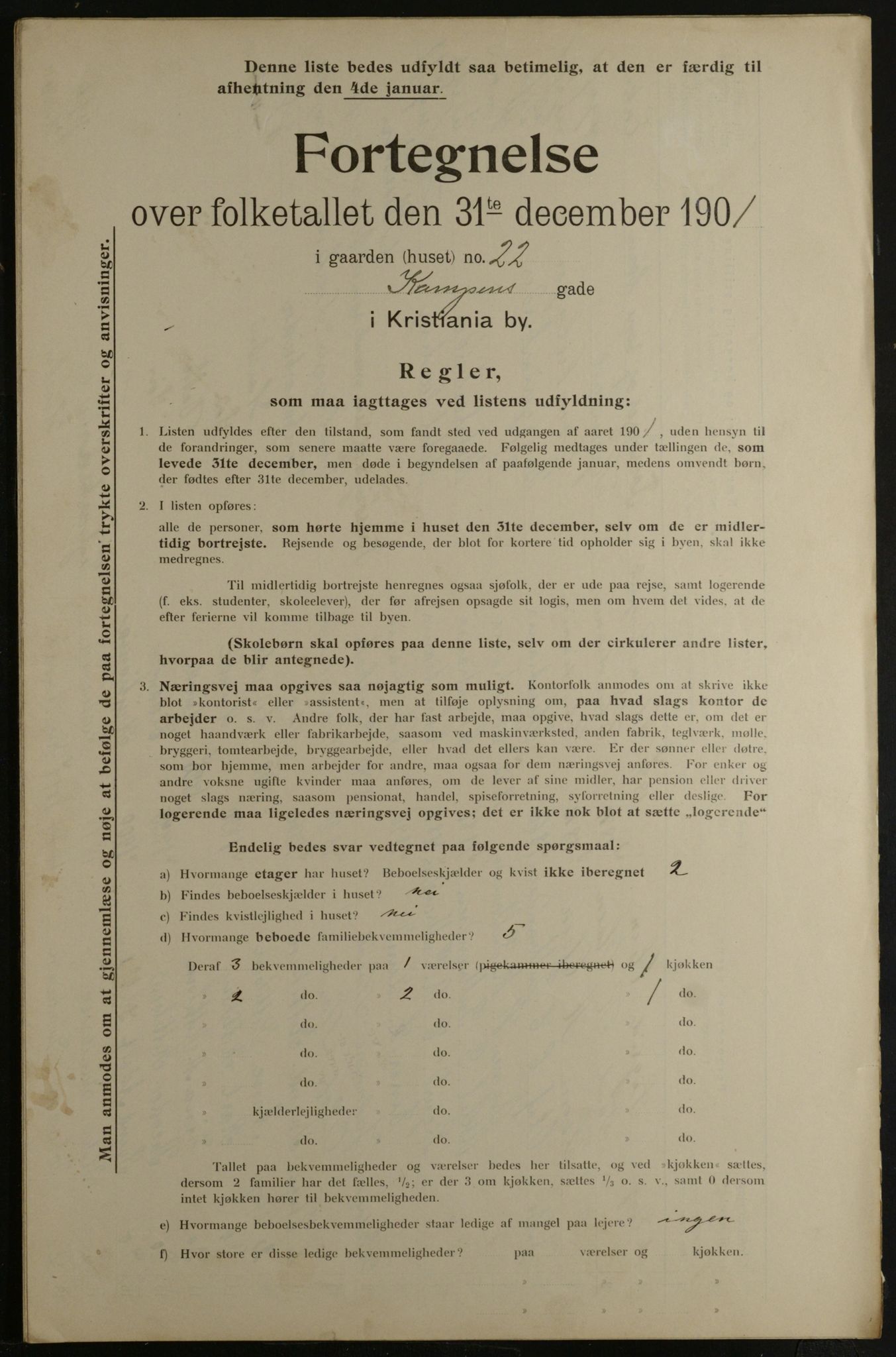 OBA, Municipal Census 1901 for Kristiania, 1901, p. 7479