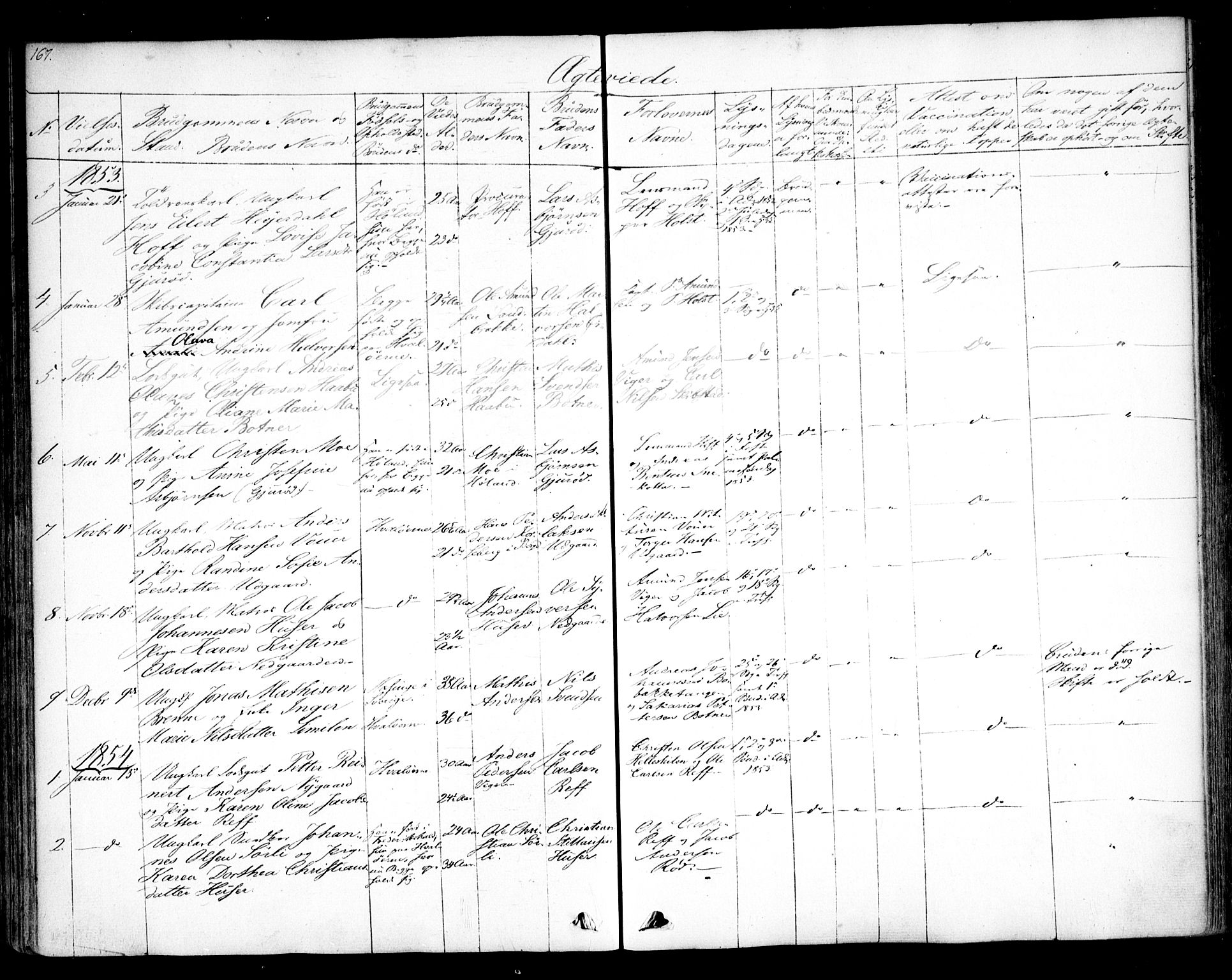 Hvaler prestekontor Kirkebøker, AV/SAO-A-2001/F/Fa/L0006: Parish register (official) no. I 6, 1846-1863, p. 167