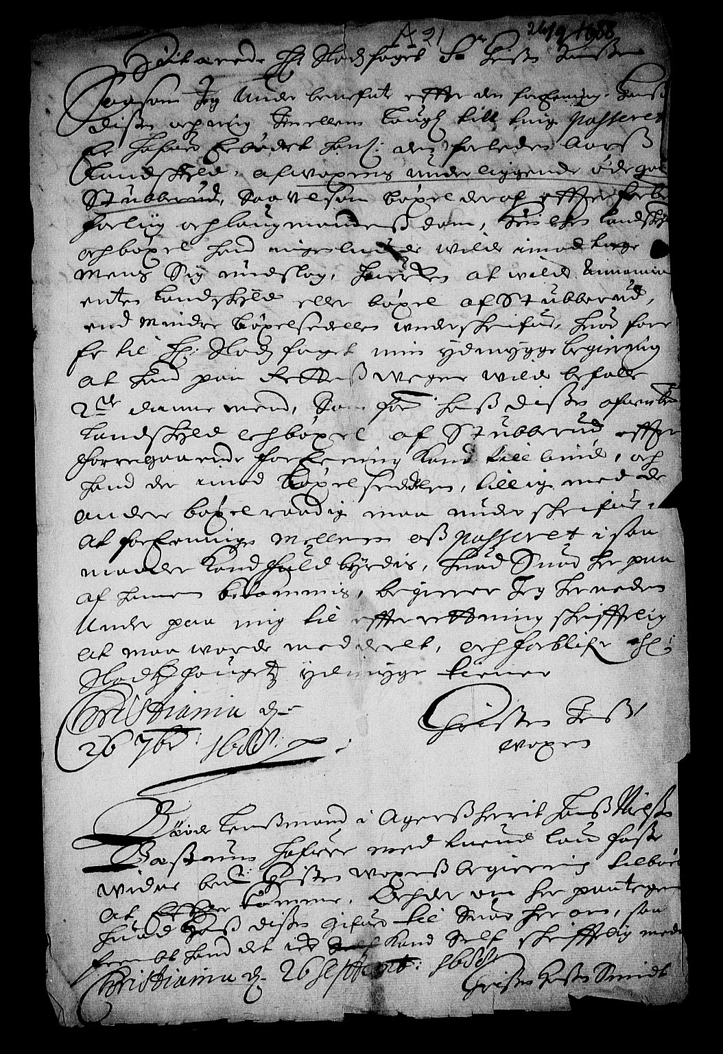 Stattholderembetet 1572-1771, RA/EA-2870/Af/L0002: Avskrifter av vedlegg til originale supplikker, nummerert i samsvar med supplikkbøkene, 1687-1689, p. 319