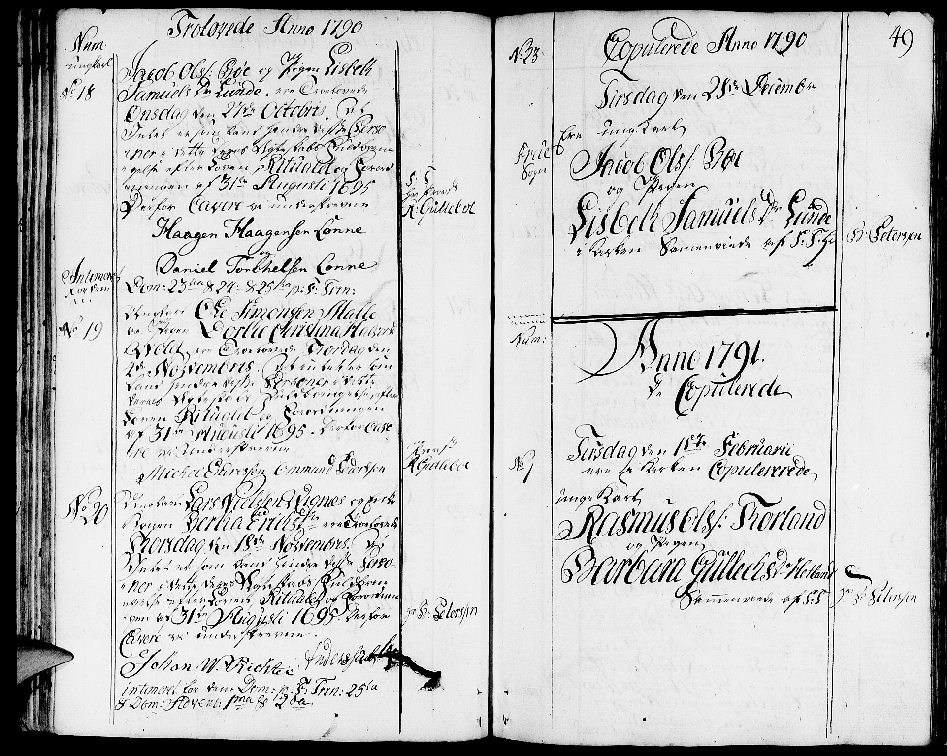 Domkirken sokneprestkontor, SAST/A-101812/001/30/30BA/L0006: Parish register (official) no. A 6, 1783-1815, p. 49