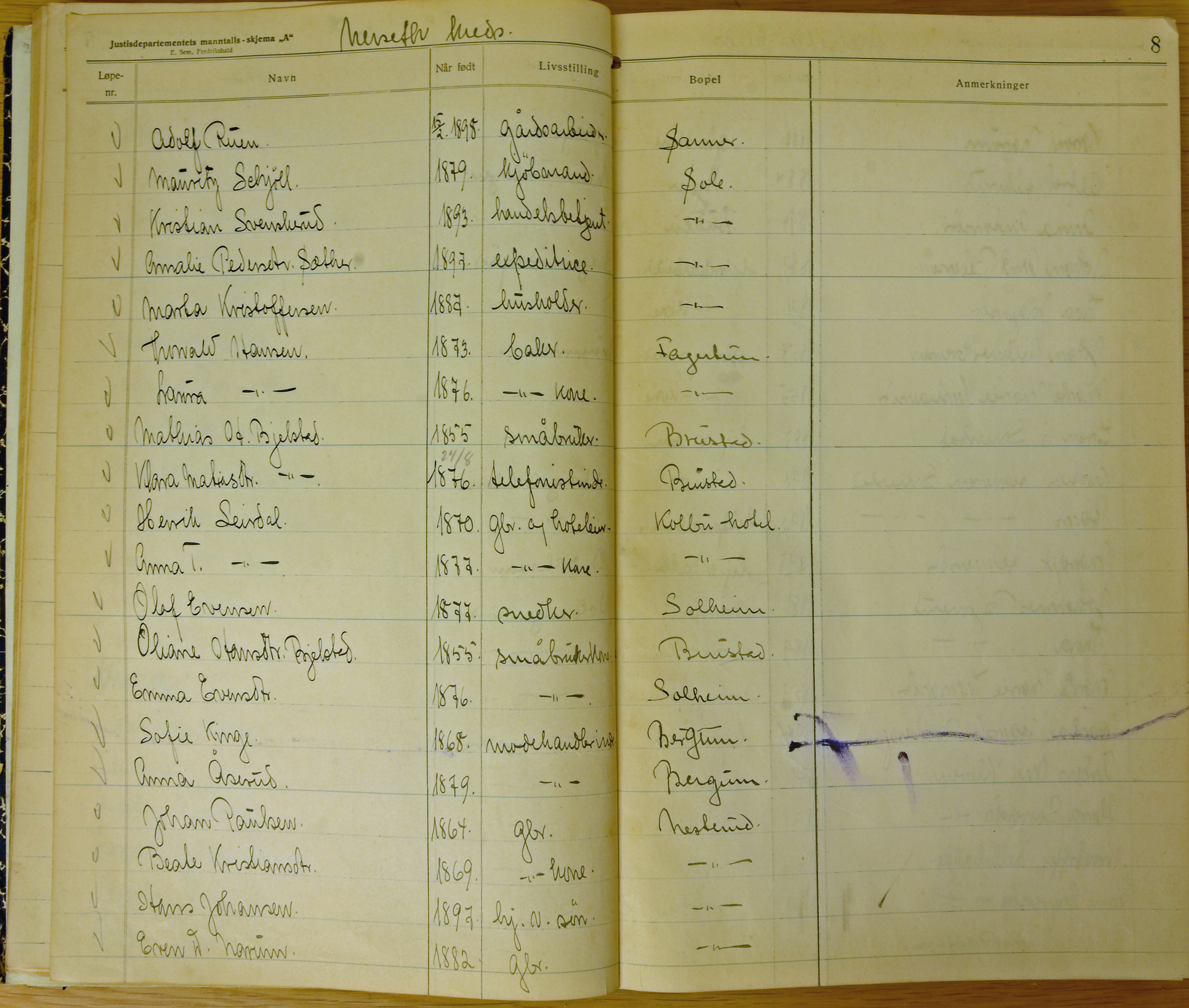 Vestre Toten kommunearkiv*, KVT/-/-/-: Manntall over stemmeberettigede innbyggere i Vestre Toten valgsokn, 1921, p. 8